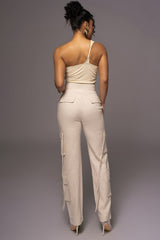 Ivory Rebel One Shoulder Top - The Linen Collection - JLUXLABEL