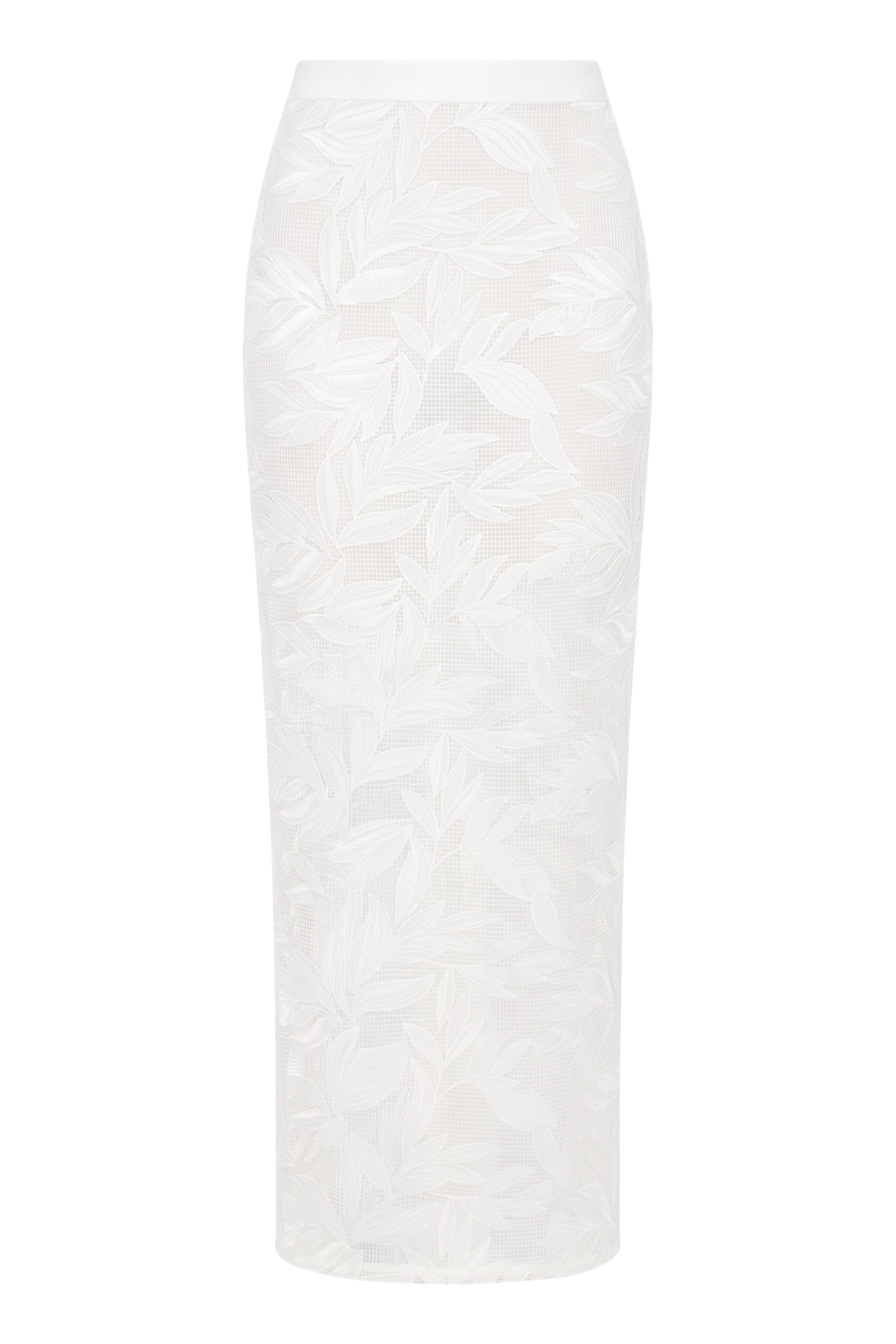 White Bali Nights embroidered skirt by JLUXLABEL, featuring detailed floral embroidery and flowing fabric, perfect for casual or dressy wear.