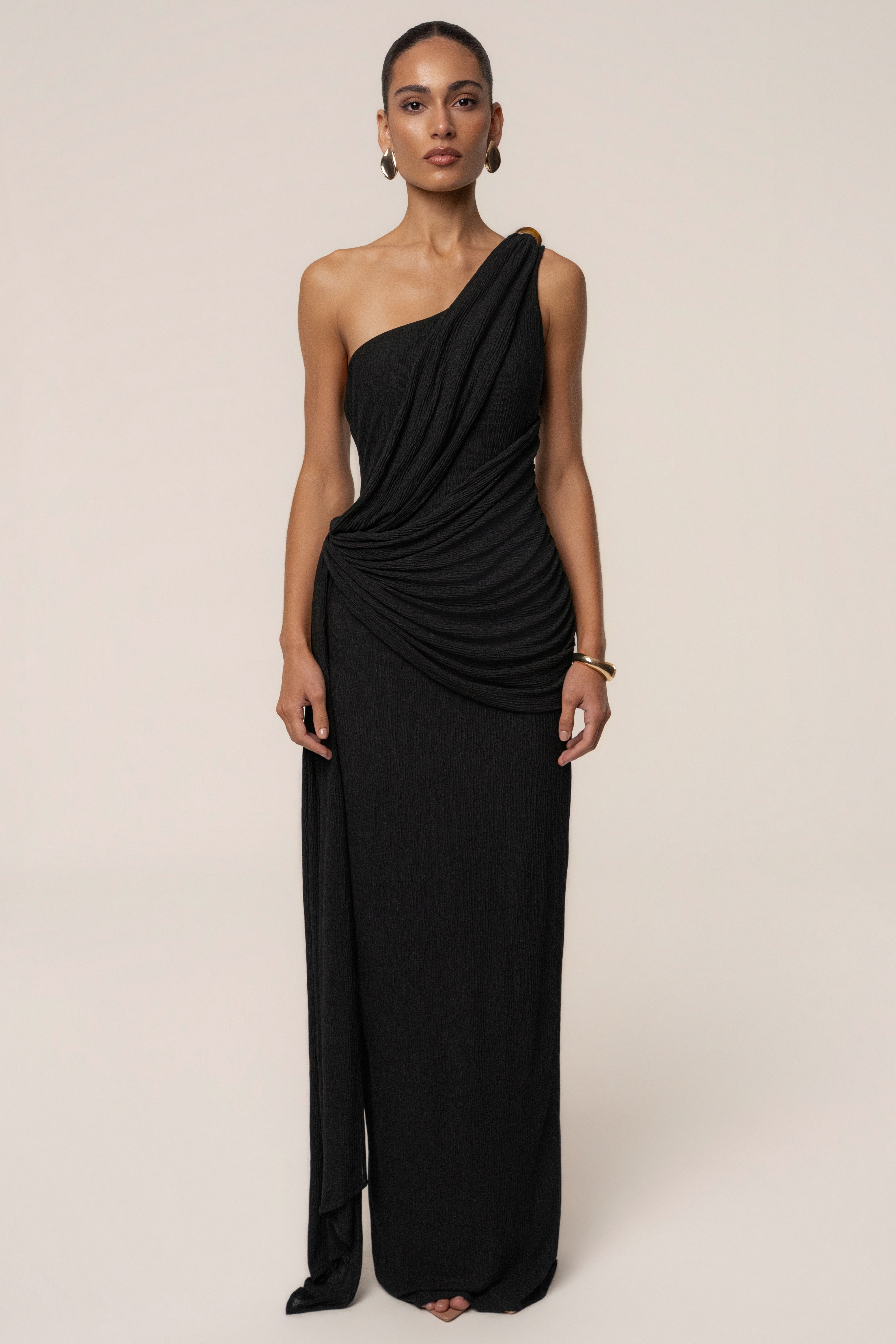 Black Rich Mocha Wrap Dress - JLUXLABEL