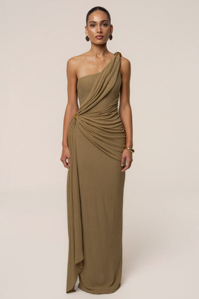 Moss Rich Mocha Wrap Dress
