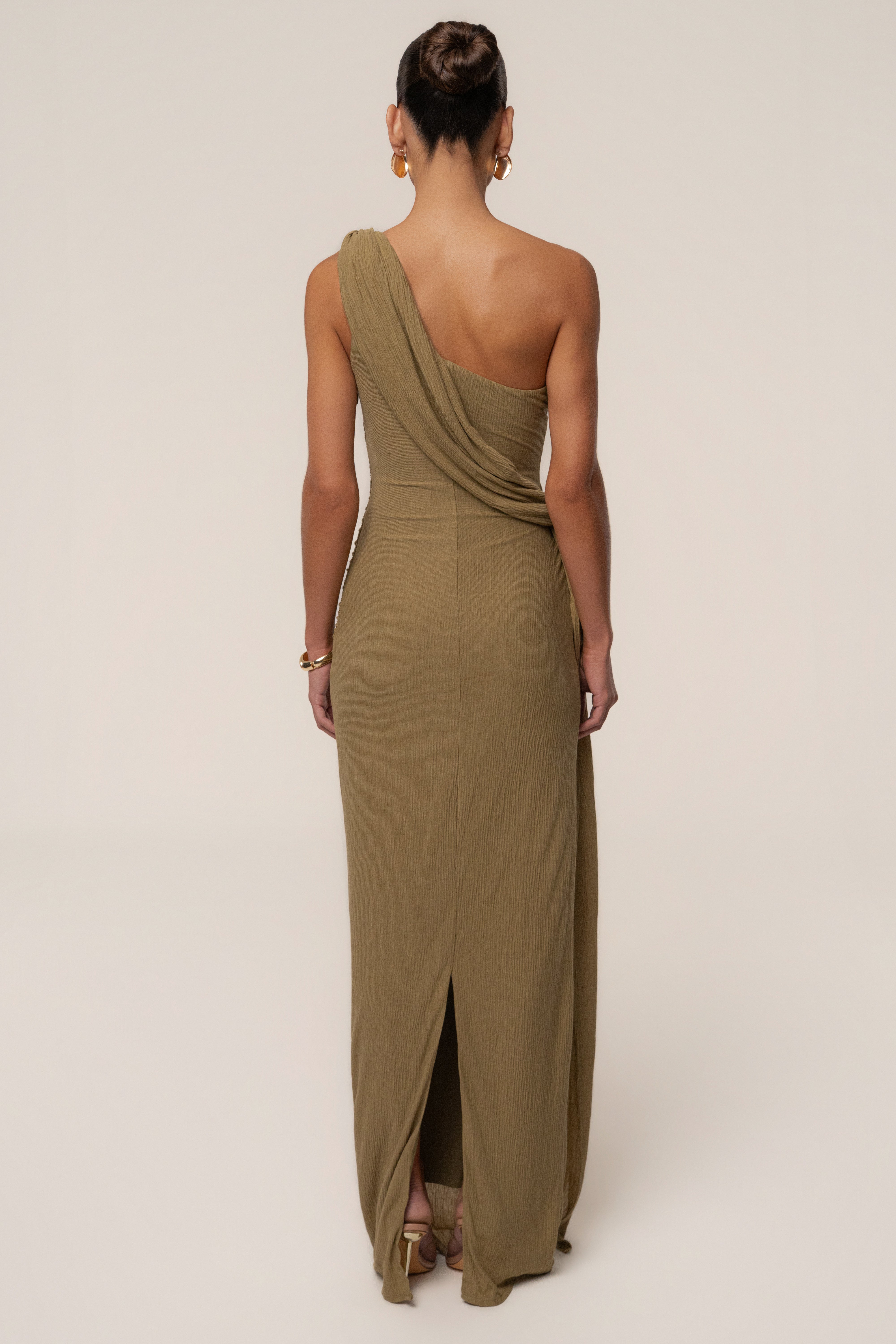 Moss Rich Mocha Wrap Dress - JLUXLABEL