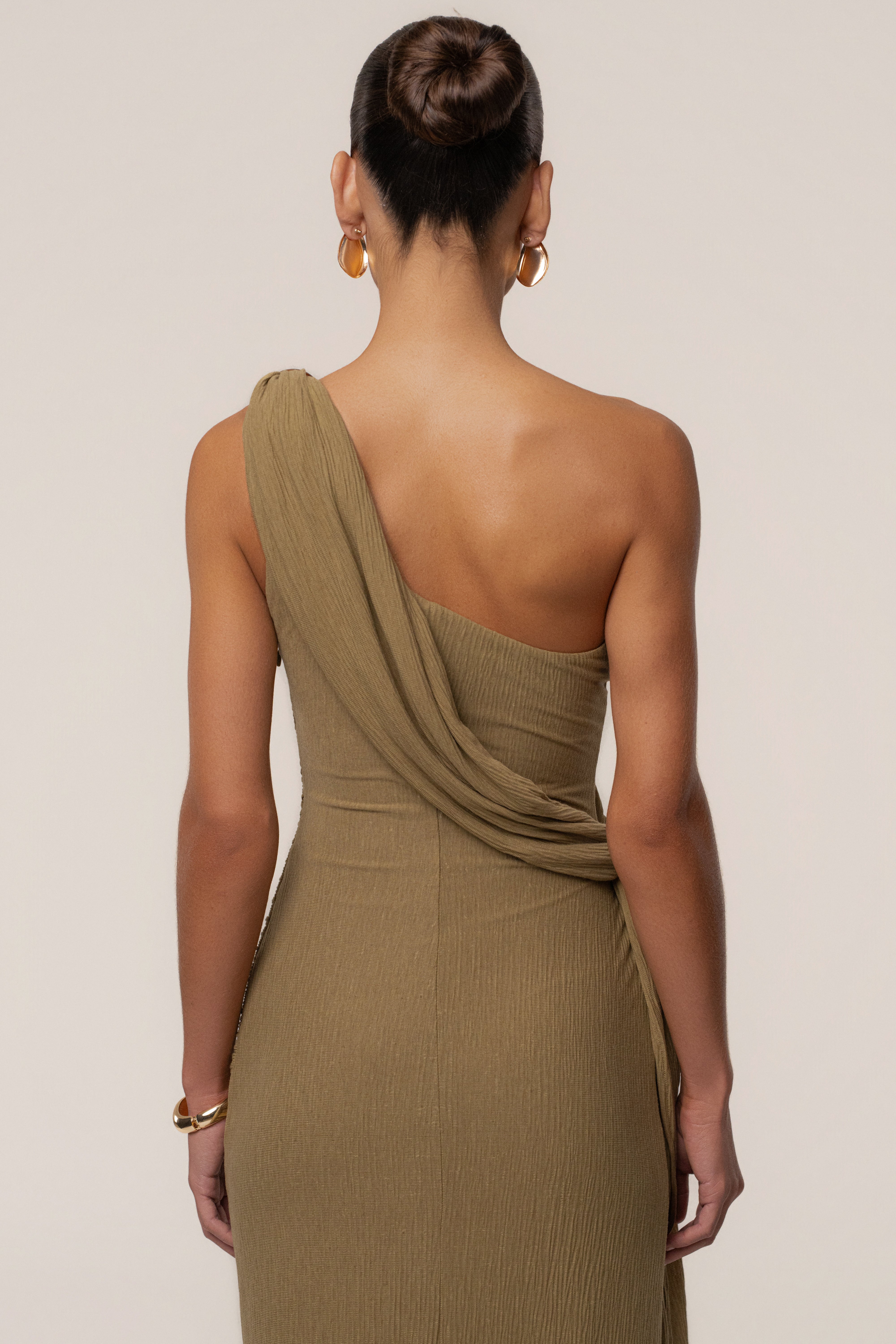 Moss Rich Mocha Wrap Dress - JLUXLABEL