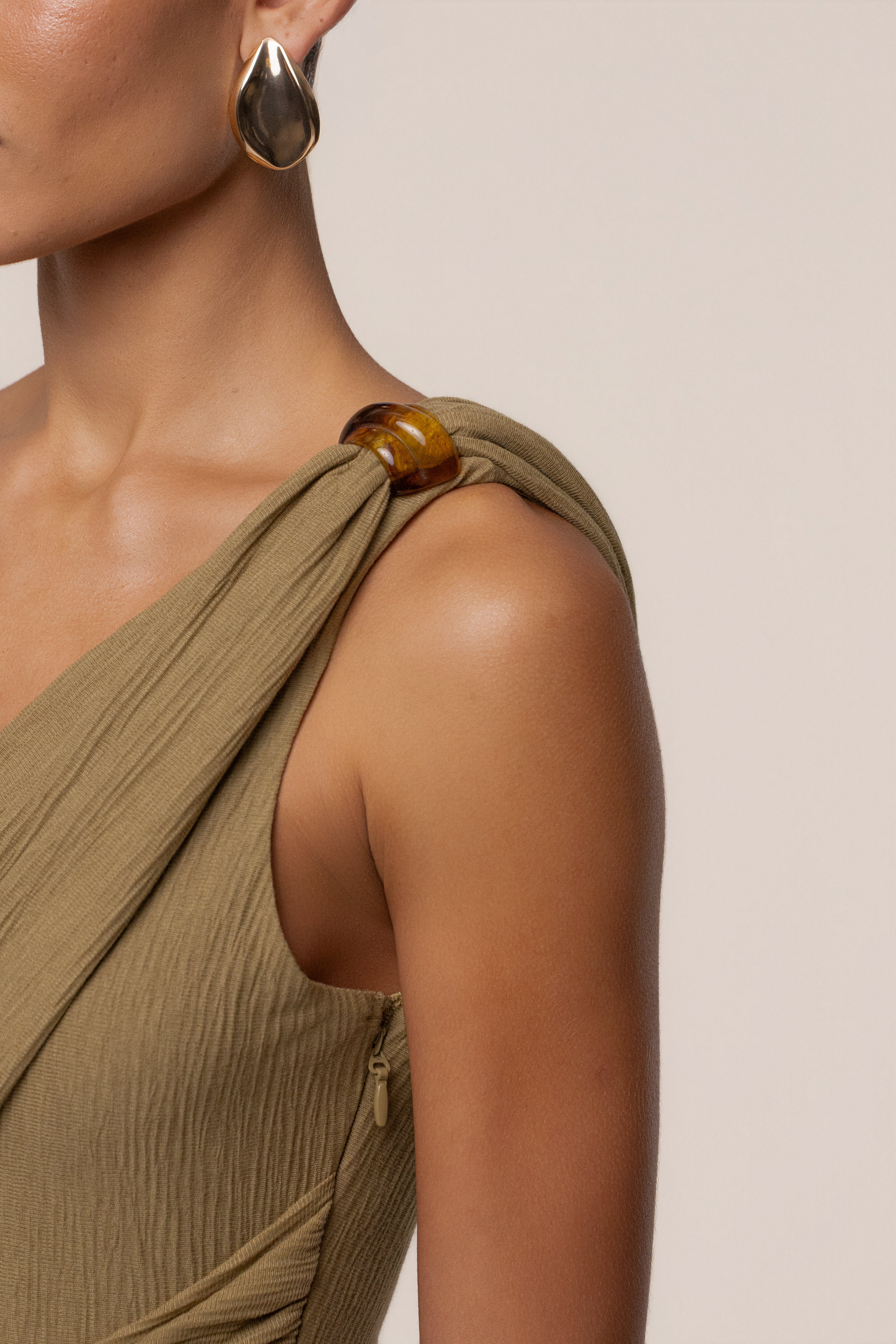 Moss Rich Mocha Wrap Dress - JLUXLABEL