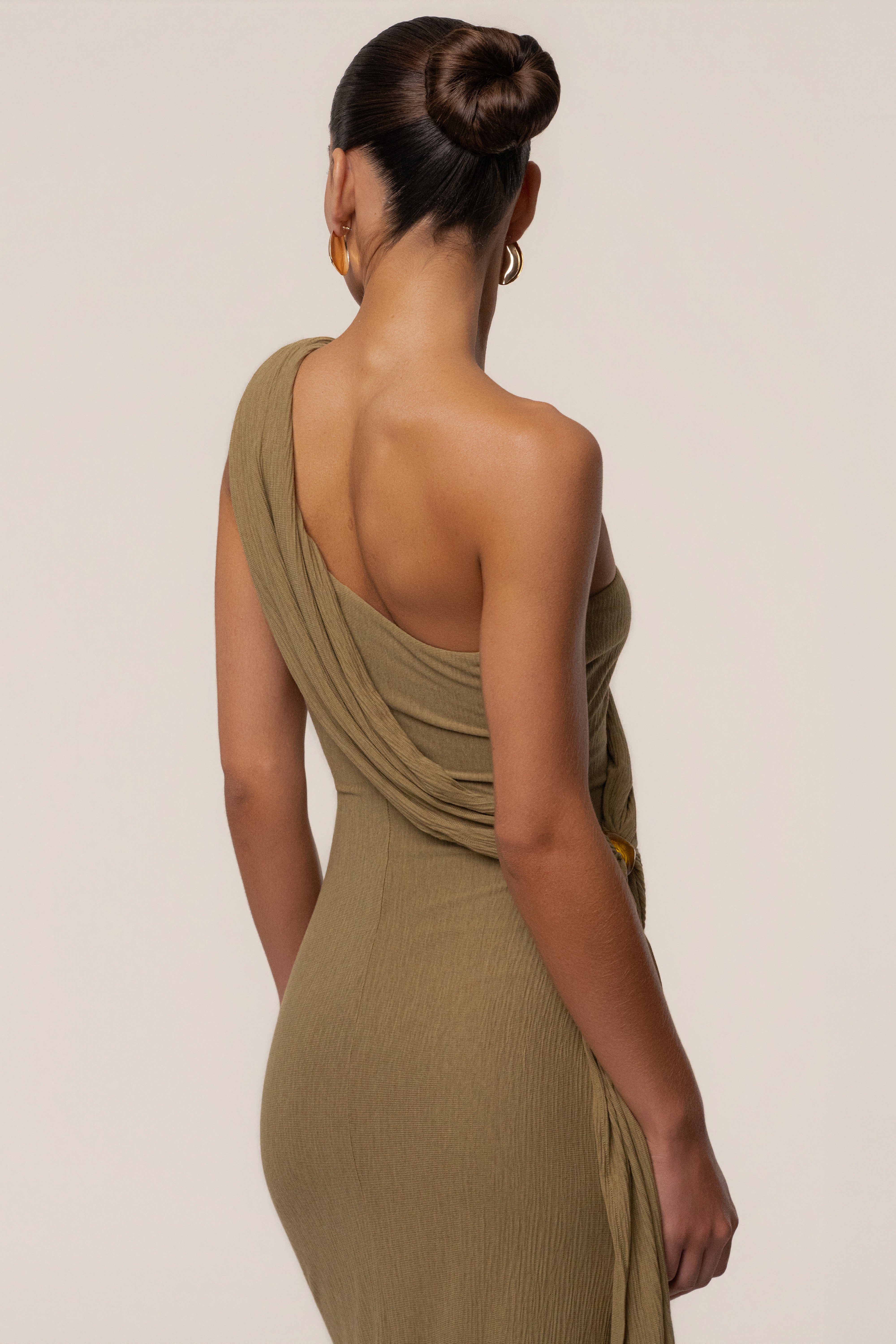Moss Rich Mocha Wrap Dress - JLUXLABEL