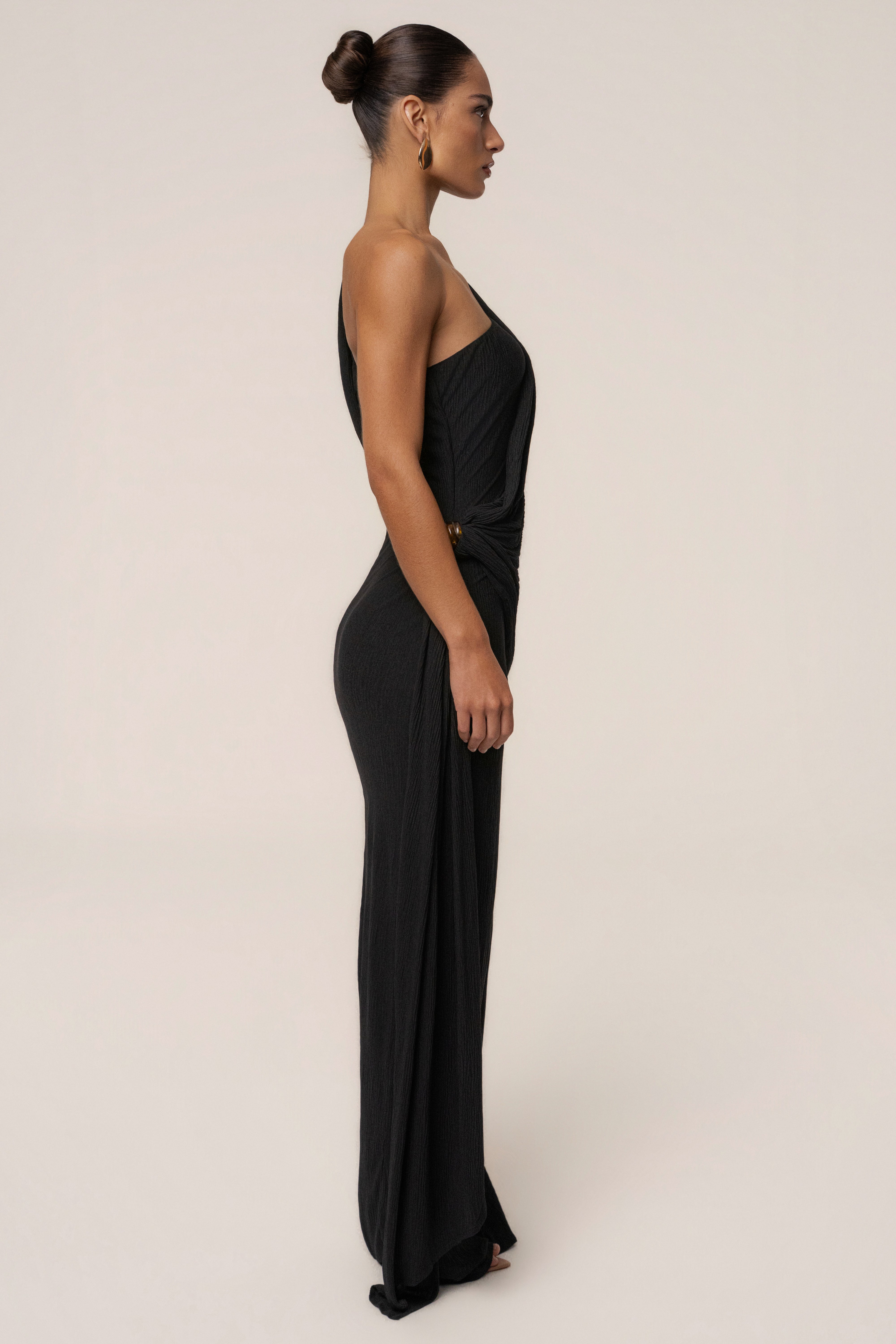 Black Rich Mocha Wrap Dress - JLUXLABEL
