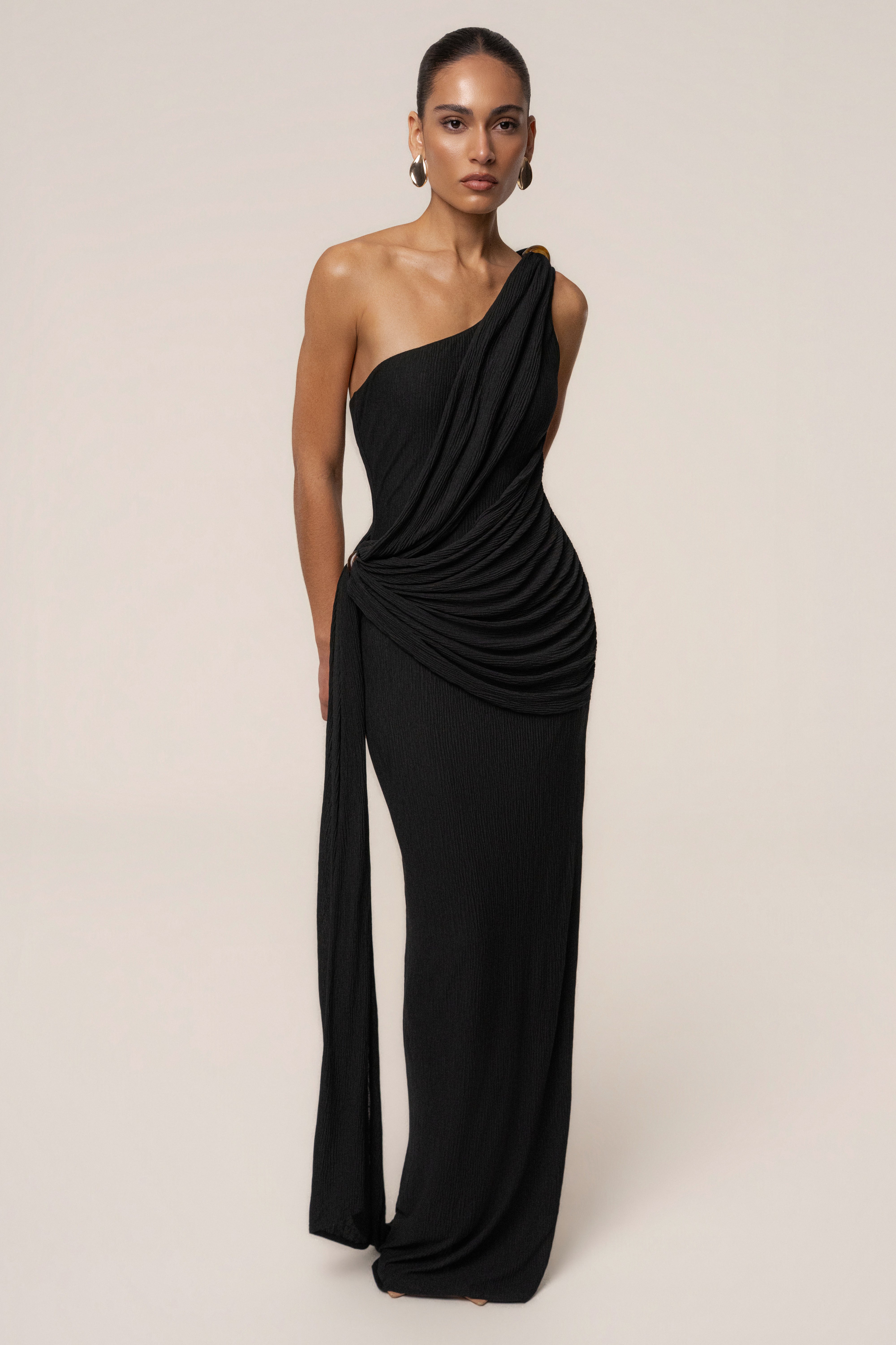 Black Rich Mocha Wrap Dress - JLUXLABEL