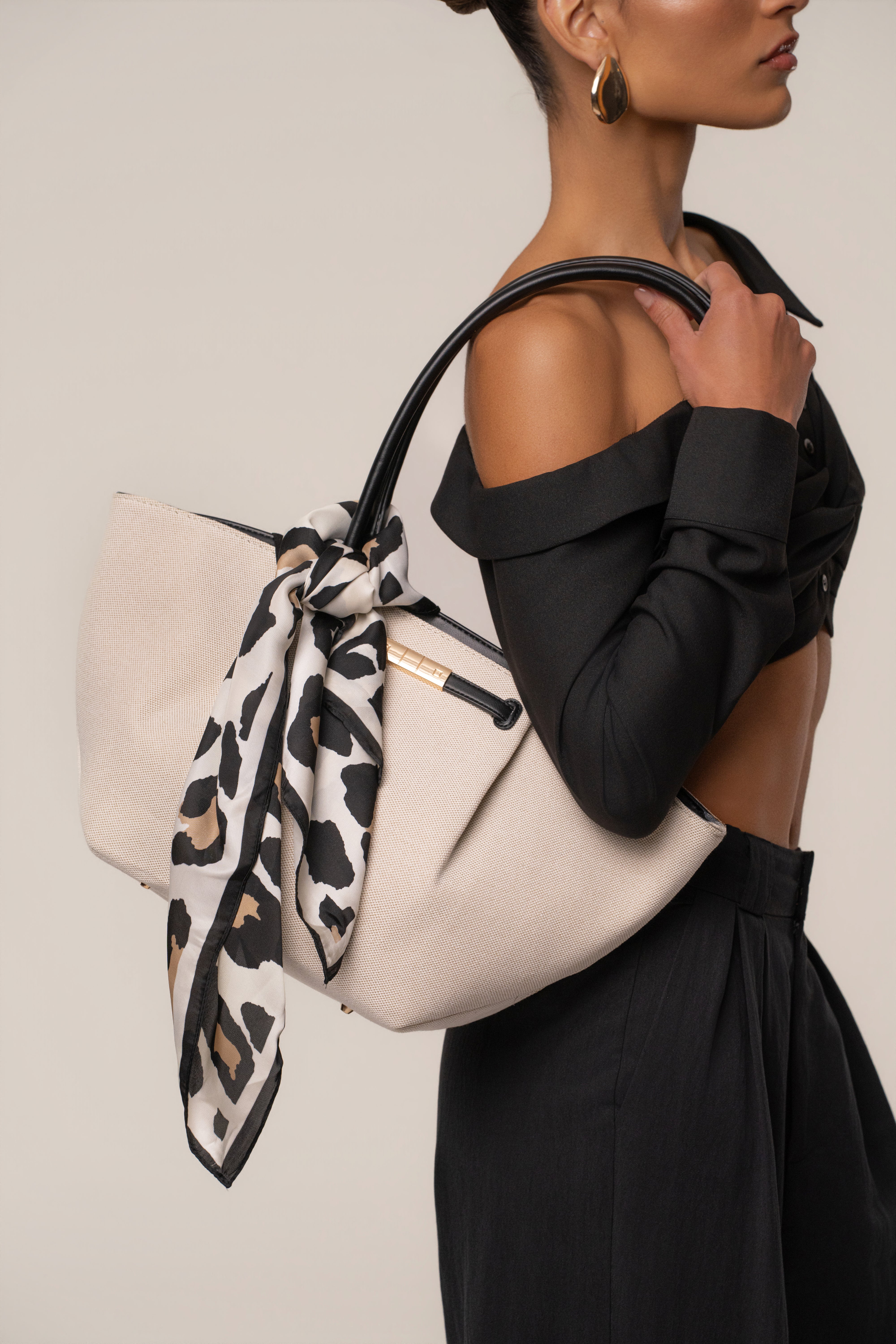 Ivory Bold Nature Scarf - JLUXLABEL