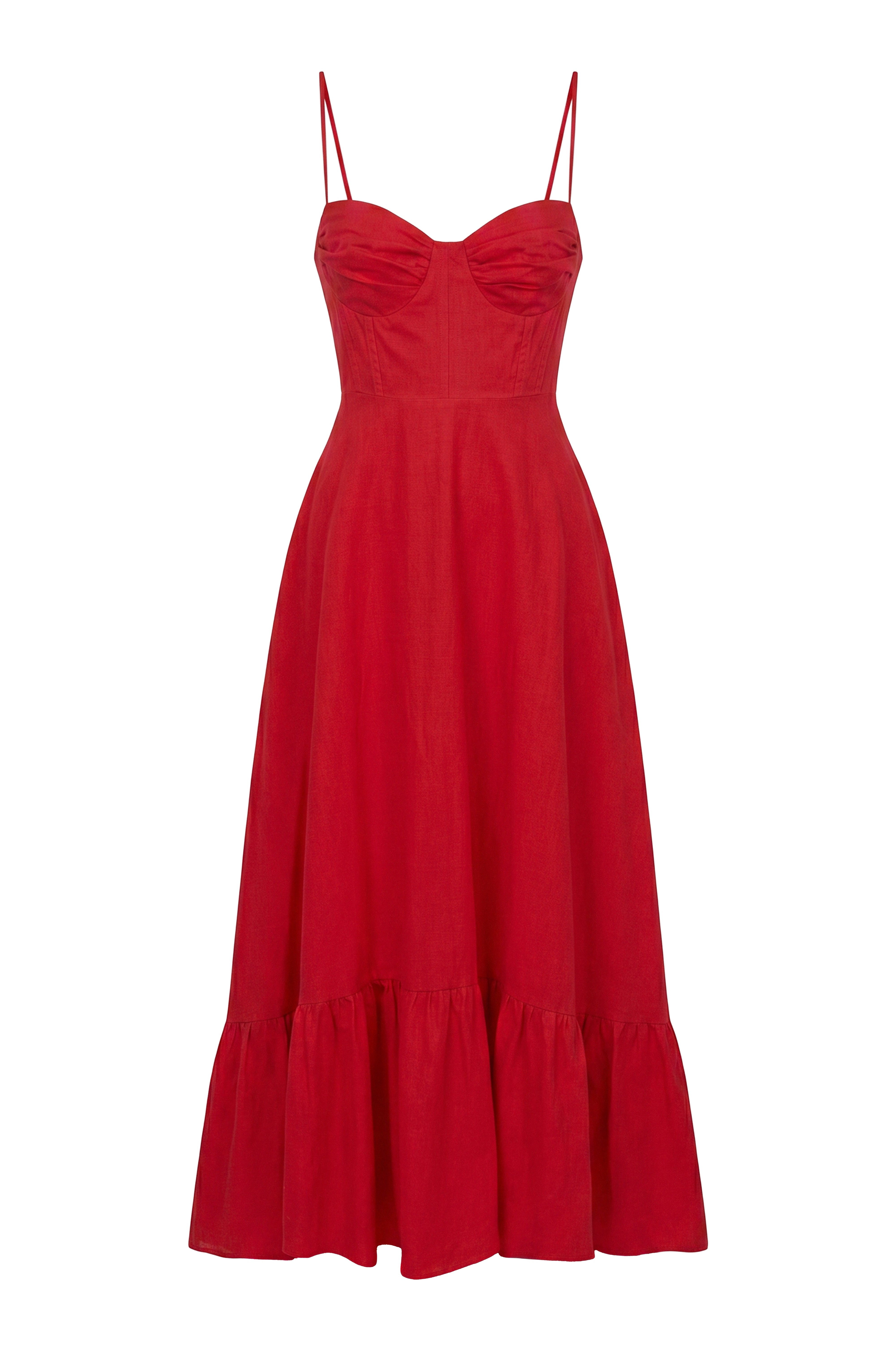 Red Romantic Flow Maxi Dress Red Romantic Flow Maxi Dress