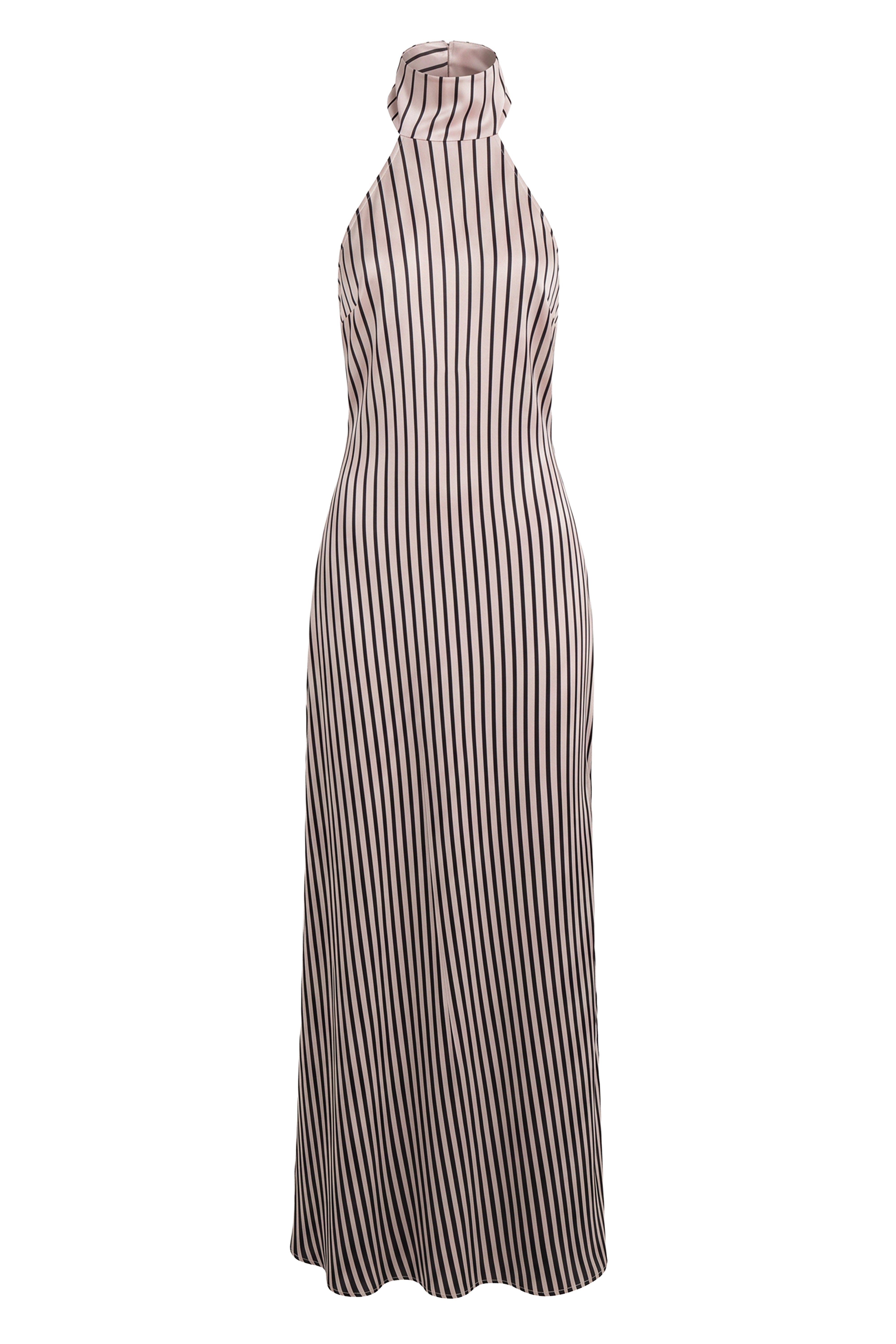 Ivory Gleam Striped Maxi Dress