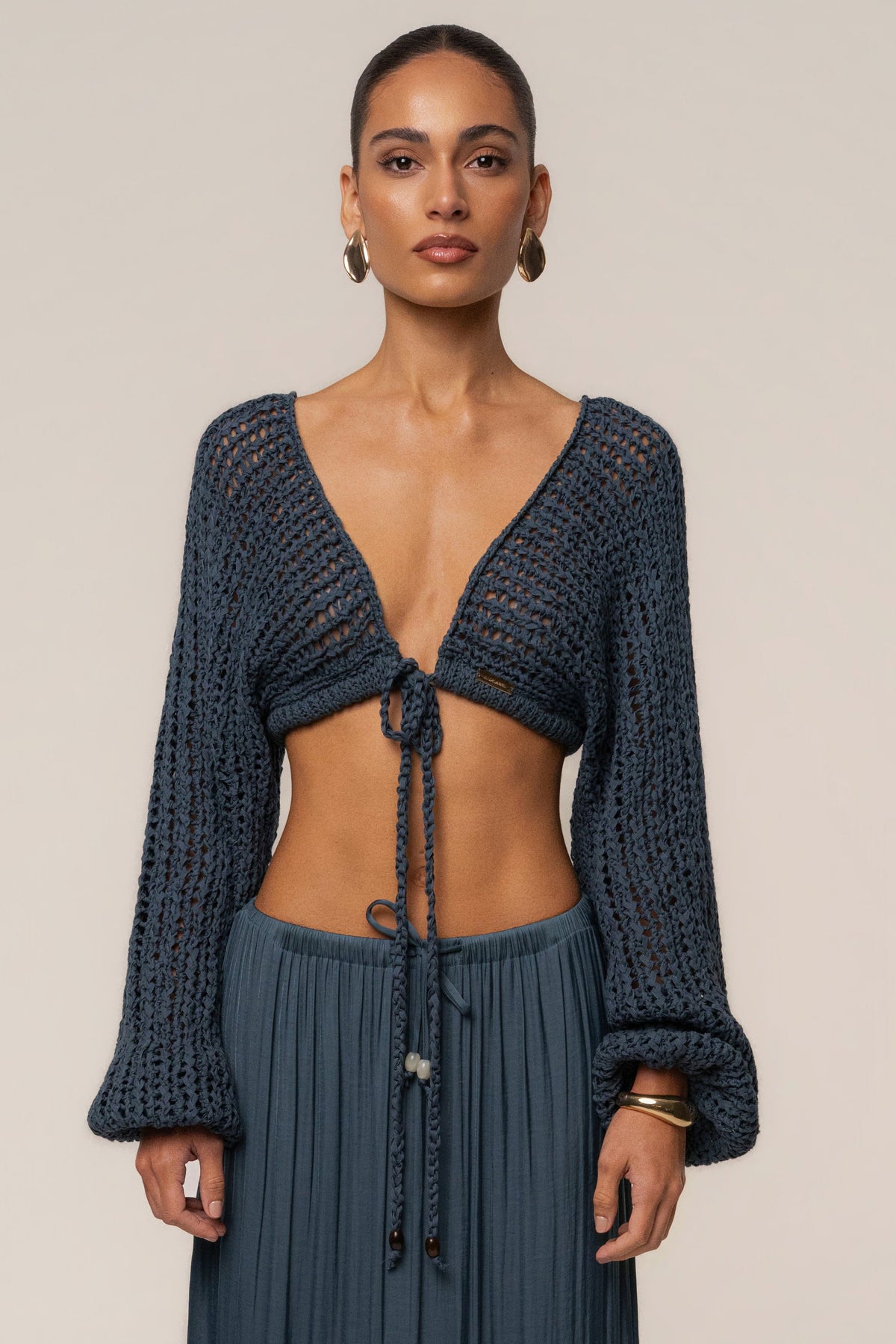 Teal Deep Waters Crochet Top - JLUXLABEL
