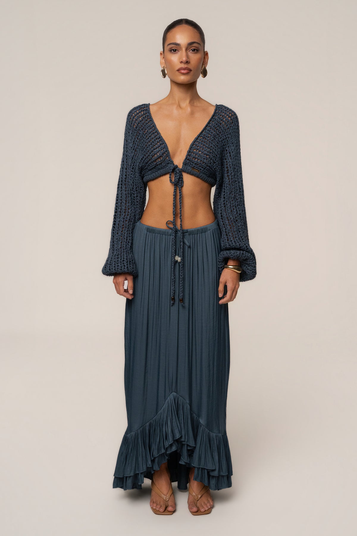Teal Deep Waters Crochet Top