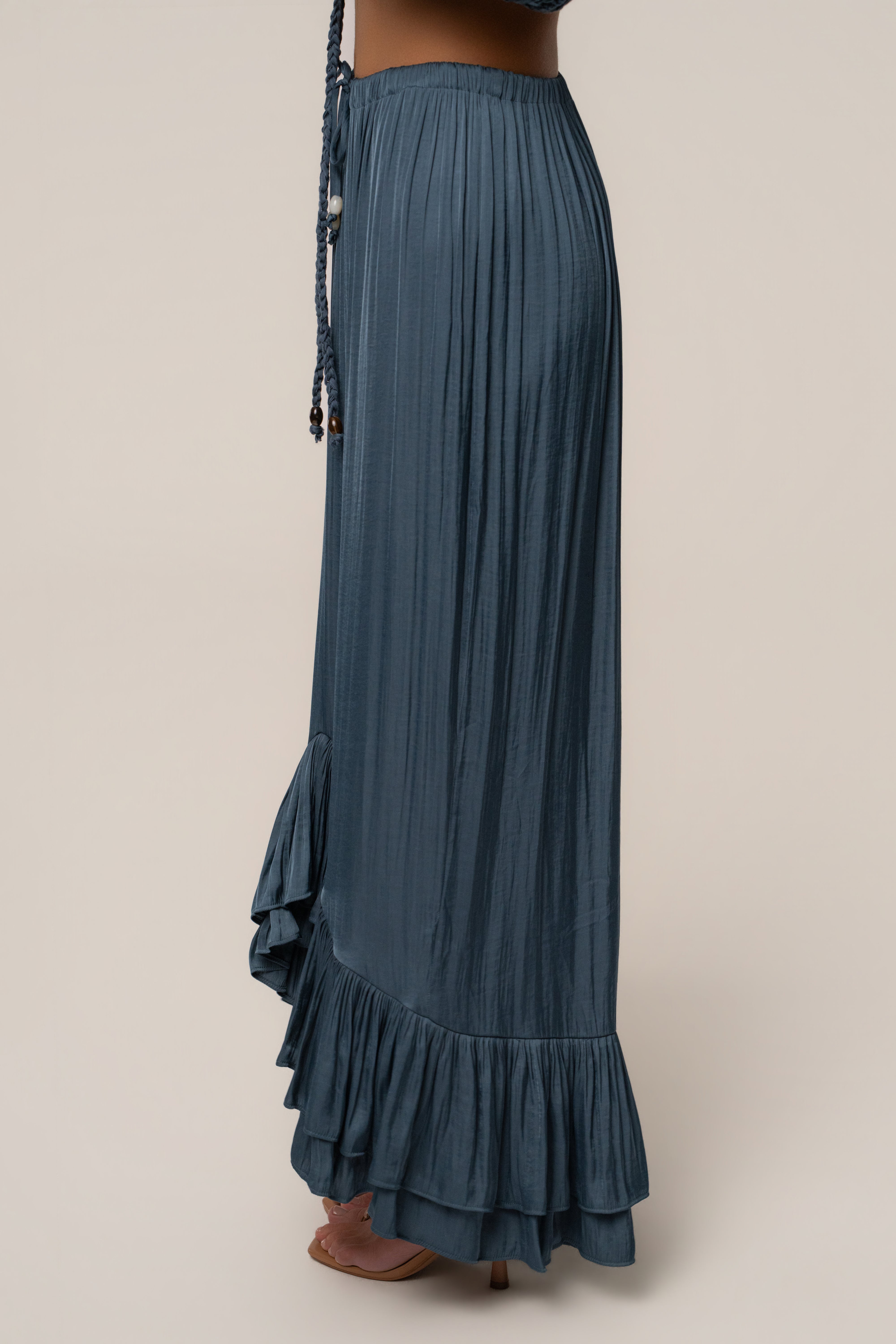 Teal Sun And Sand Maxi Skirt - JLUXLABEL