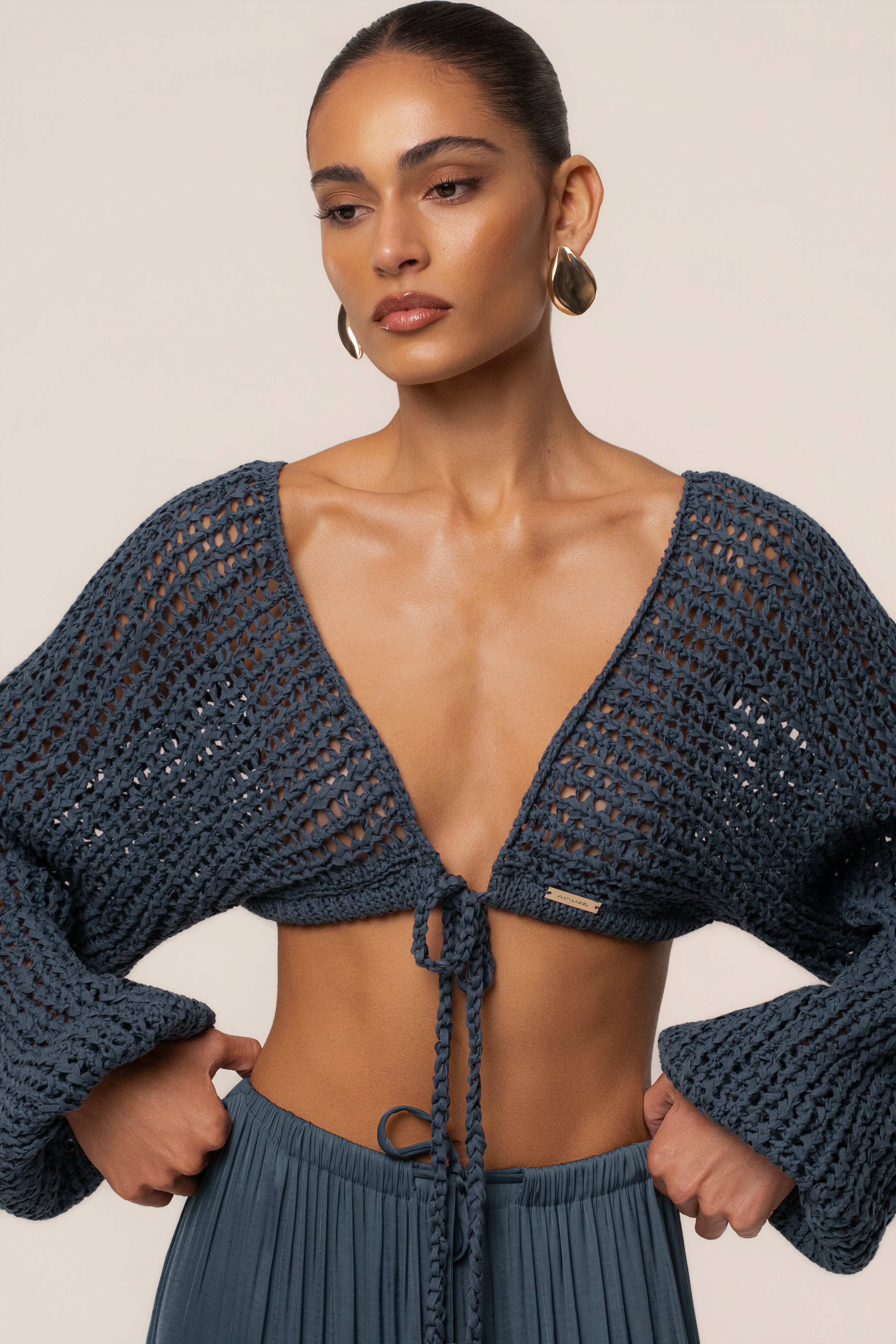 Teal Deep Waters Crochet Top - JLUXLABEL
