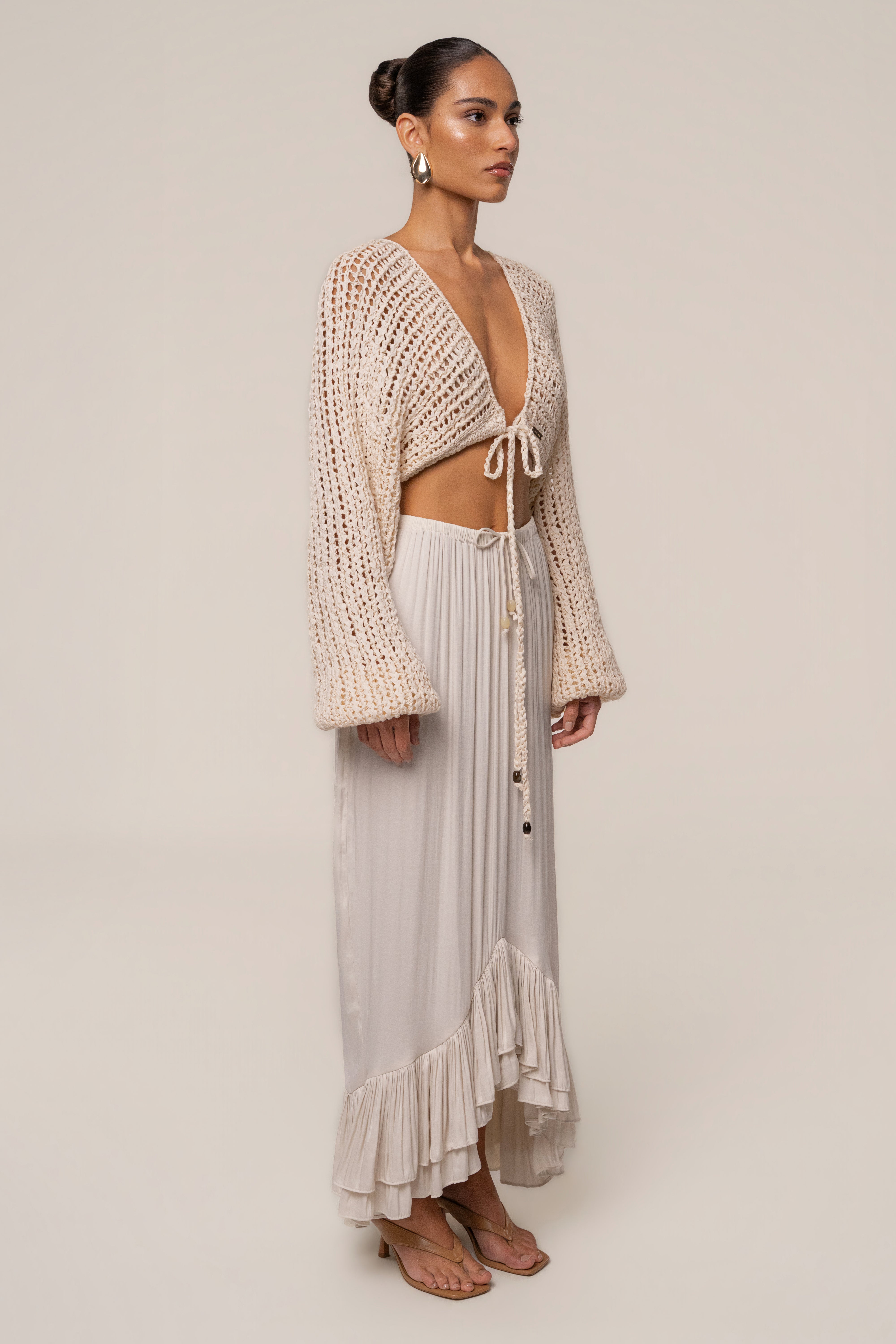 Ivory Deep Waters Crochet Top - JLUXLABEL