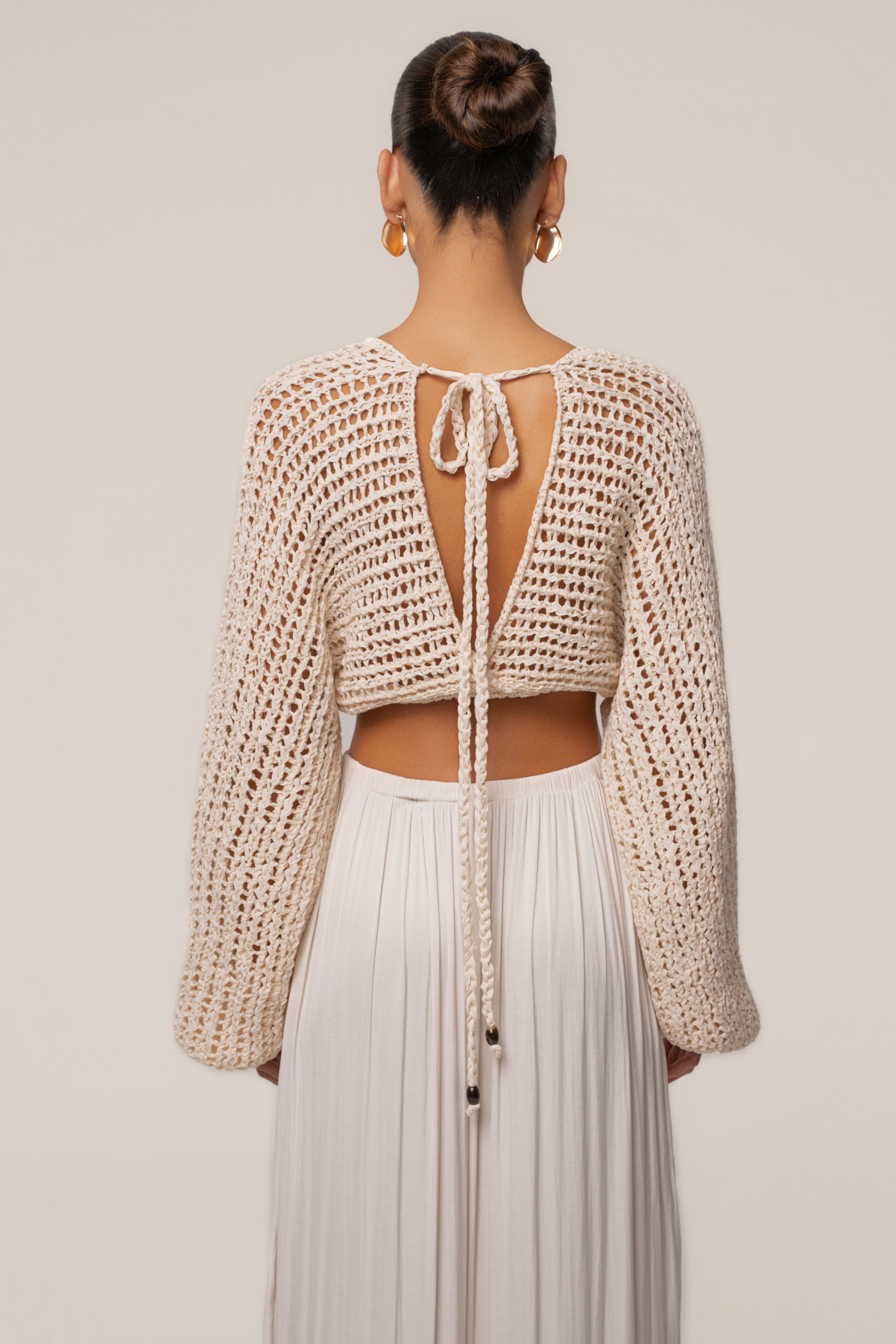 Ivory Deep Waters Crochet Top - JLUXLABEL