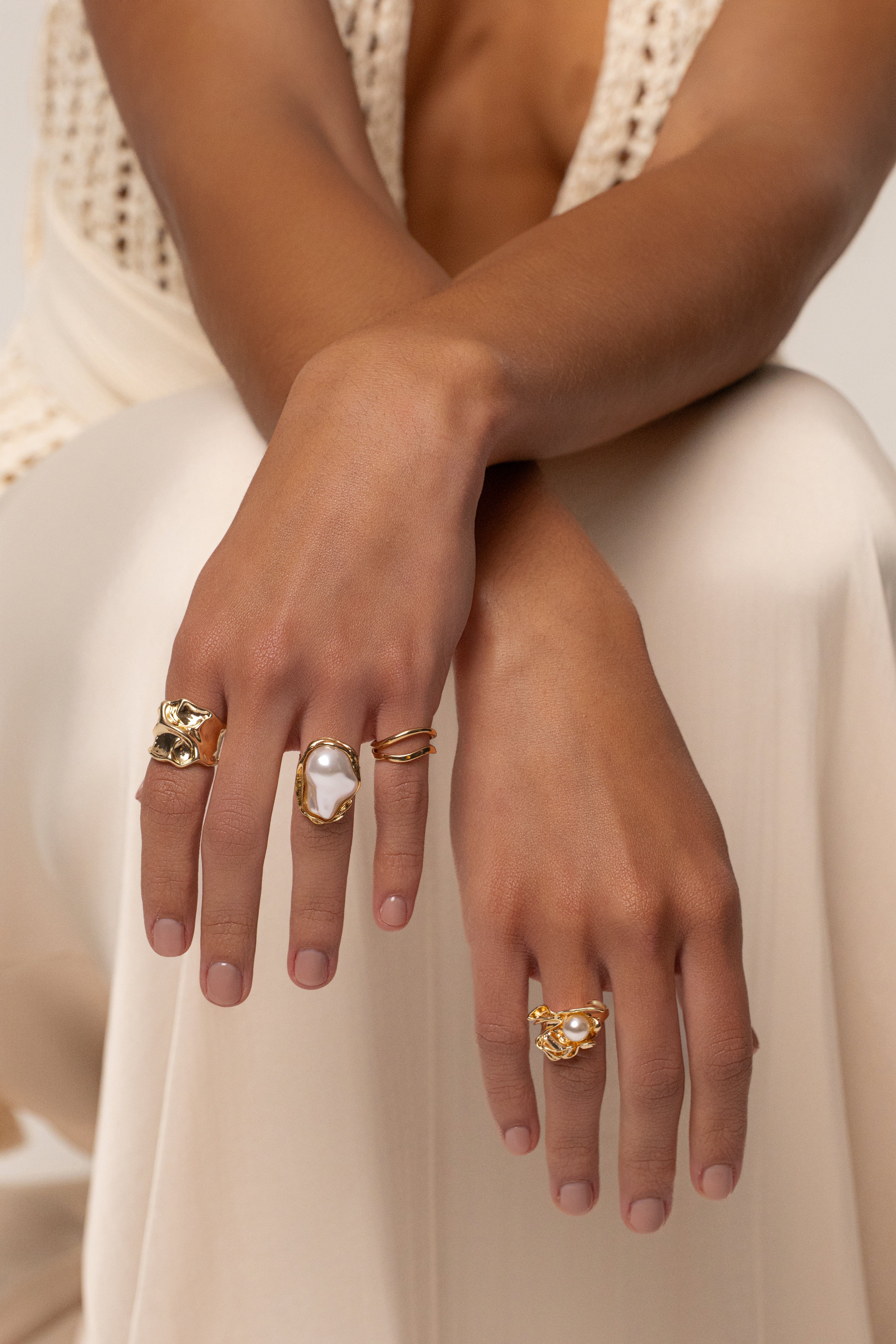 Gold Sea Treasures Ring Set - JLUXLABEL