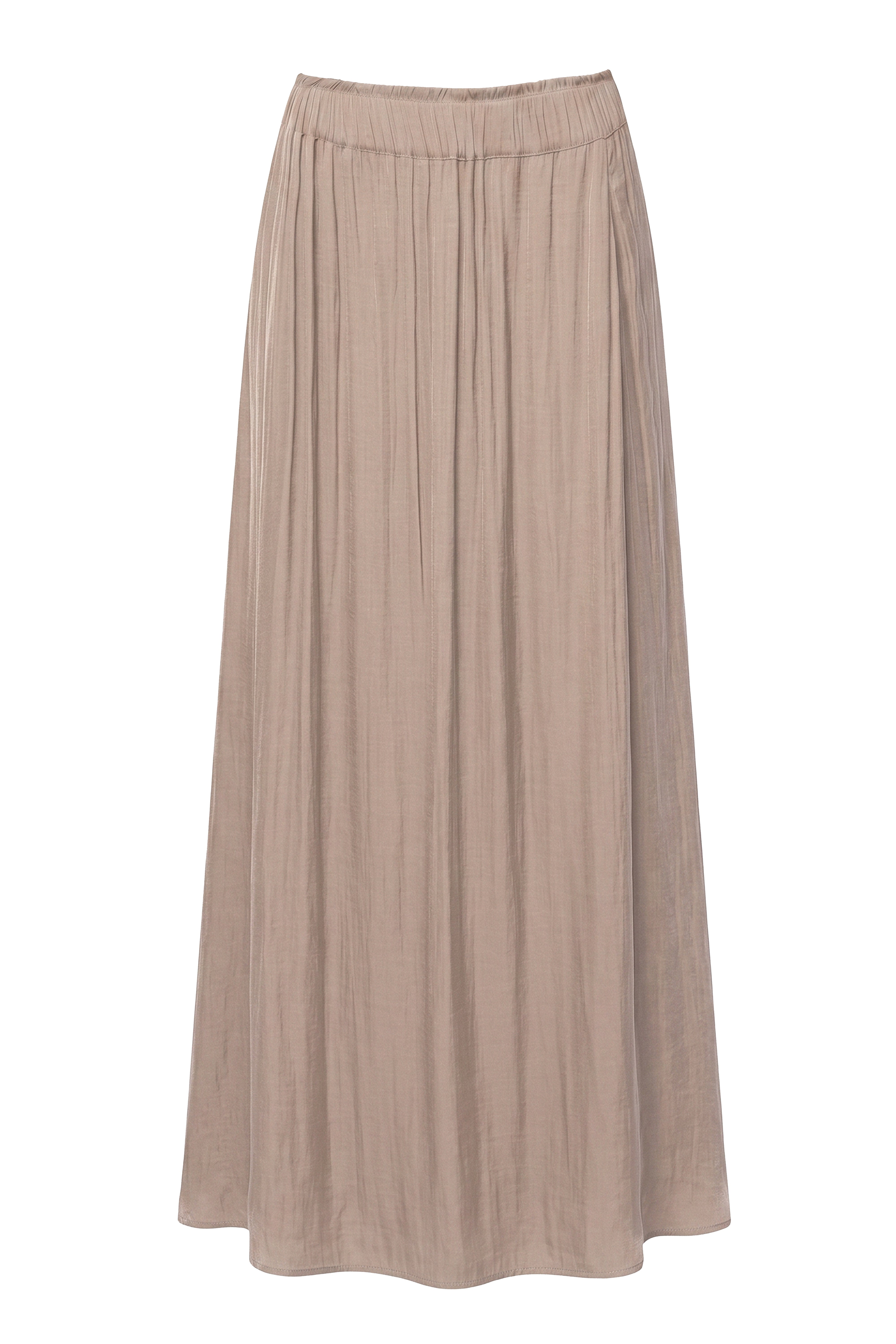 Beige River Satin Maxi Skirt - JLUXLABEL