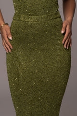 Moss Palace Sequin Skirt Set - JLUXLABEL