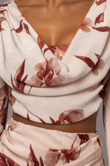 Cream Floral Haidyn Skirt Set - JLUXLABEL