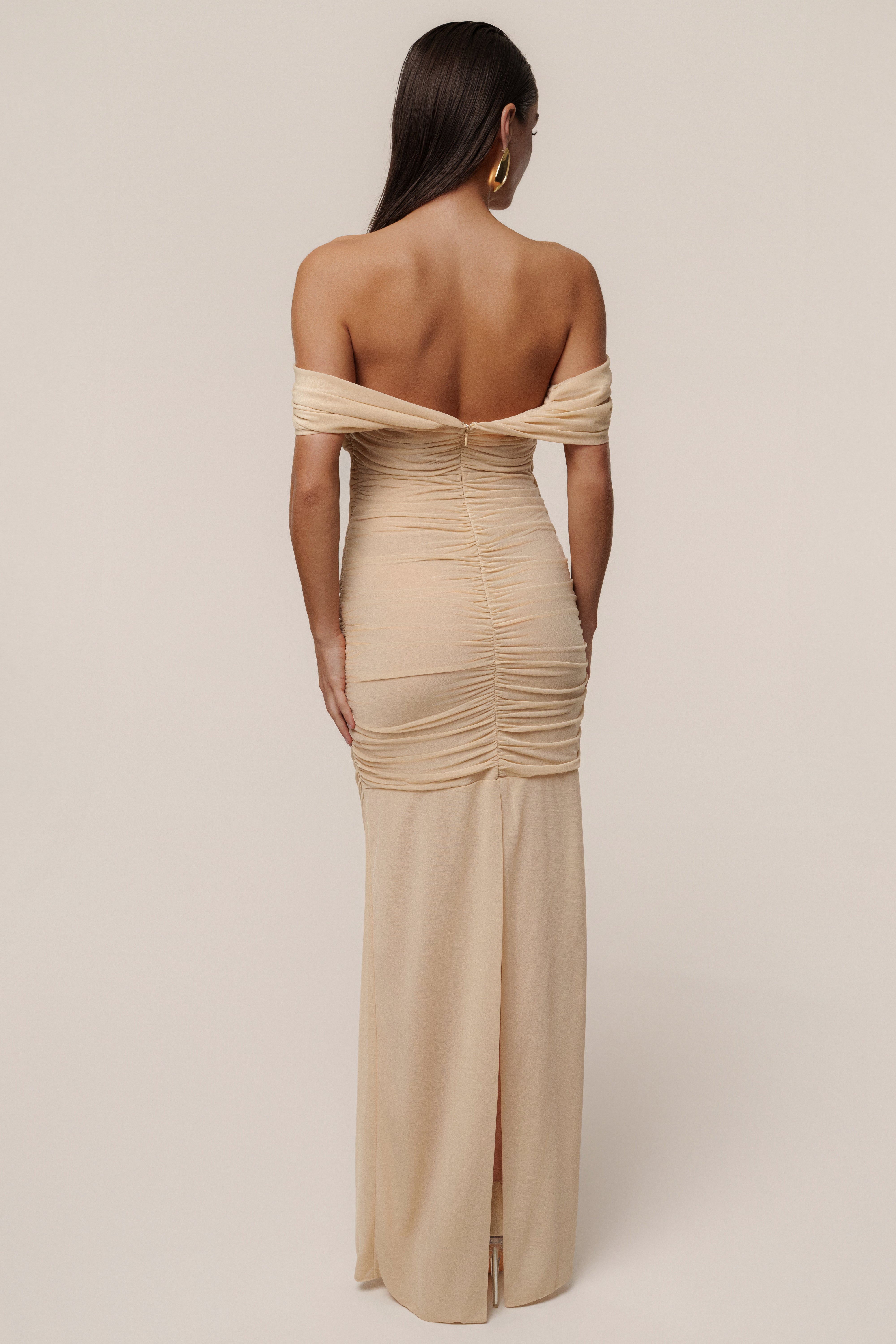 Ivory Alessandra Off Shoulder Maxi Dress Ivory Alessandra Off Shoulder Maxi Dress