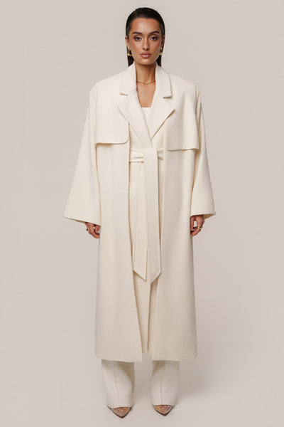 Ivory Cloud Woven Coat