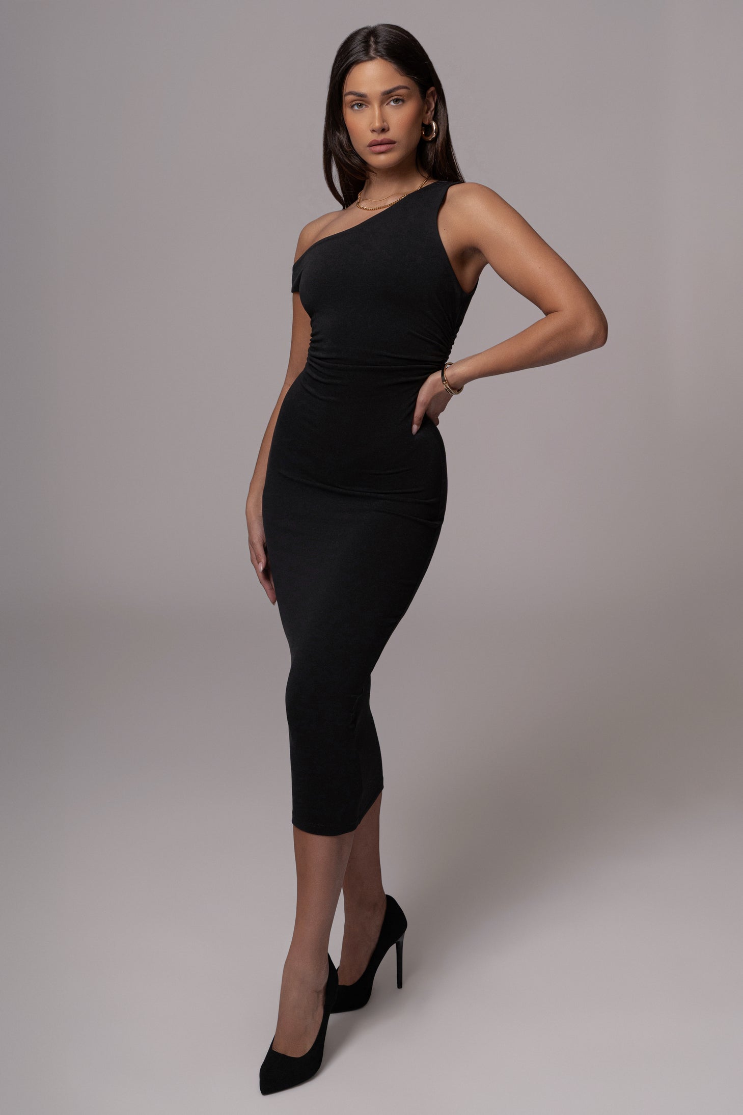 Black Raegan Off Shoulder Dress