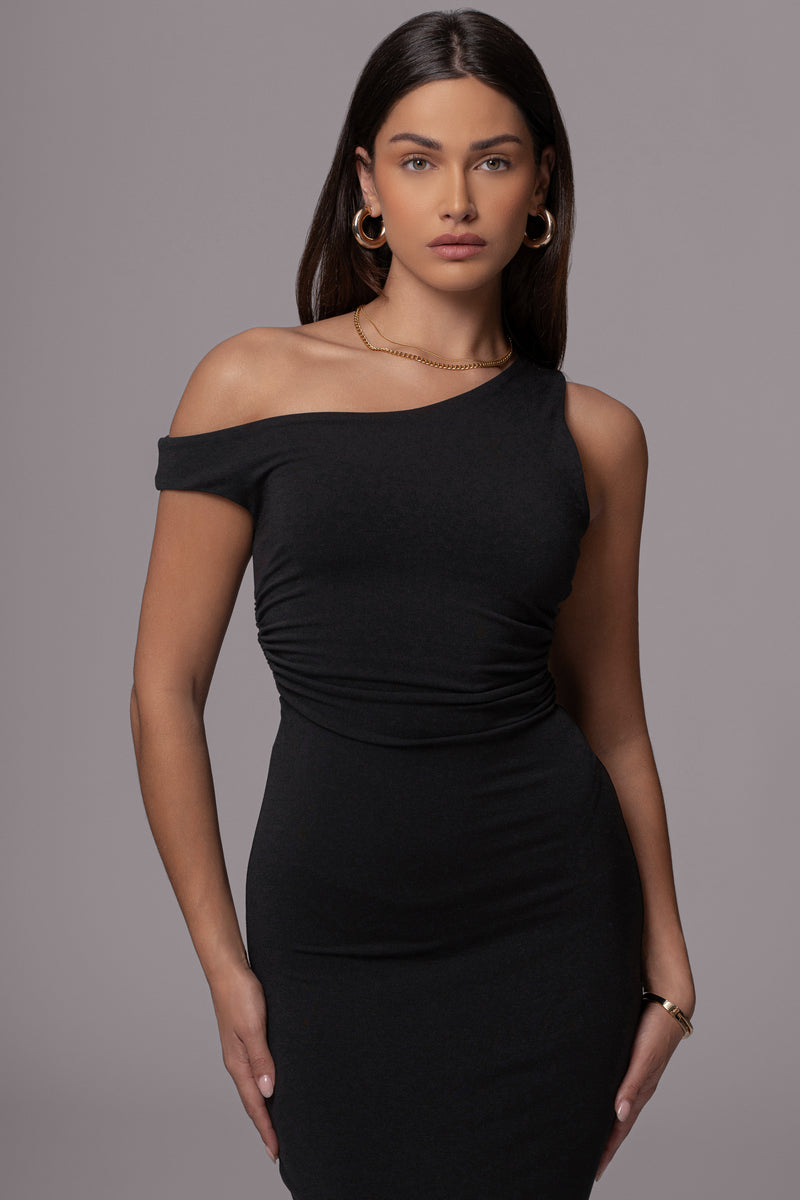 Black Raegan Off Shoulder Dress