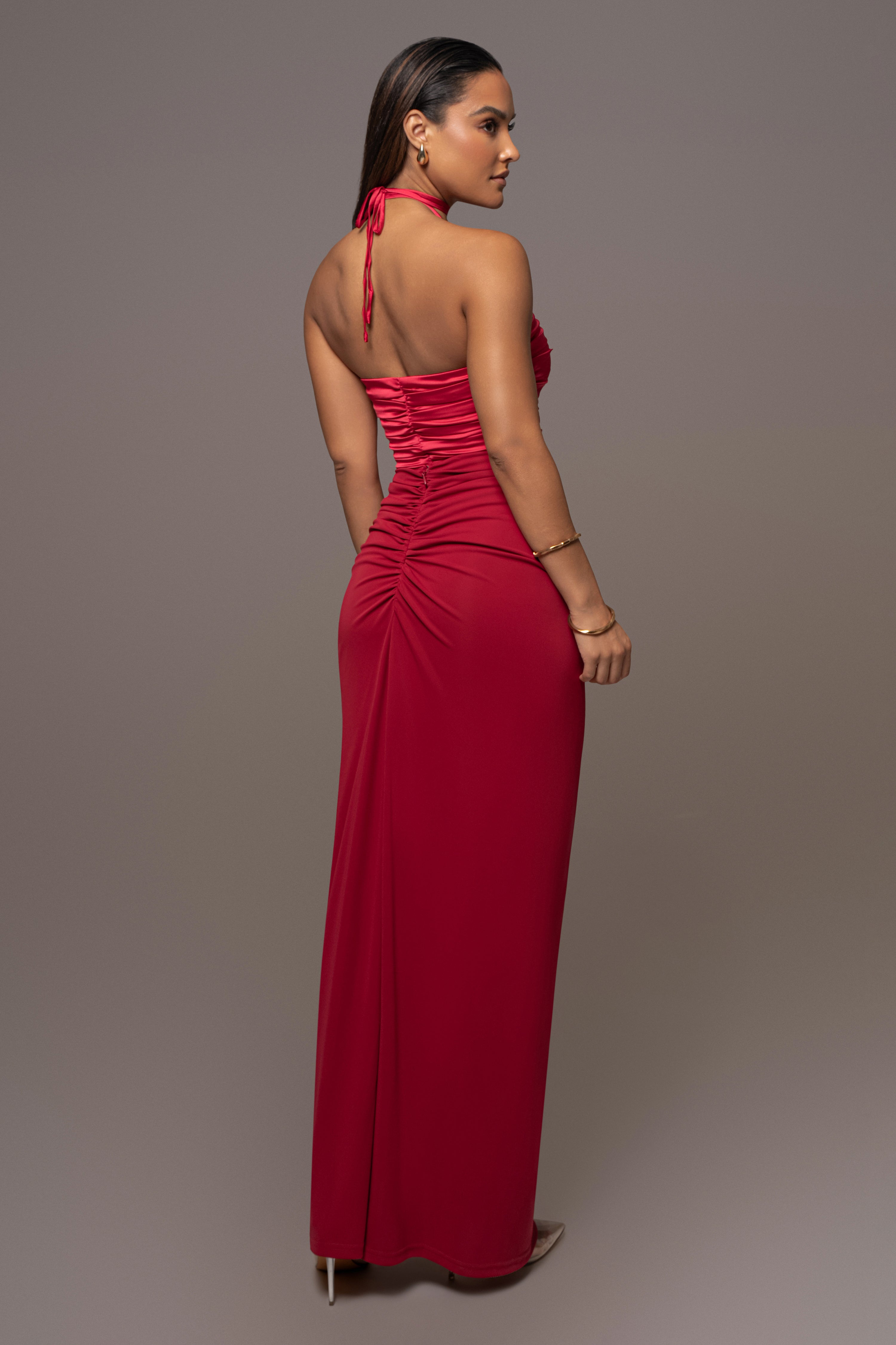 Red Rosette Halter Top - JLUXLABEL