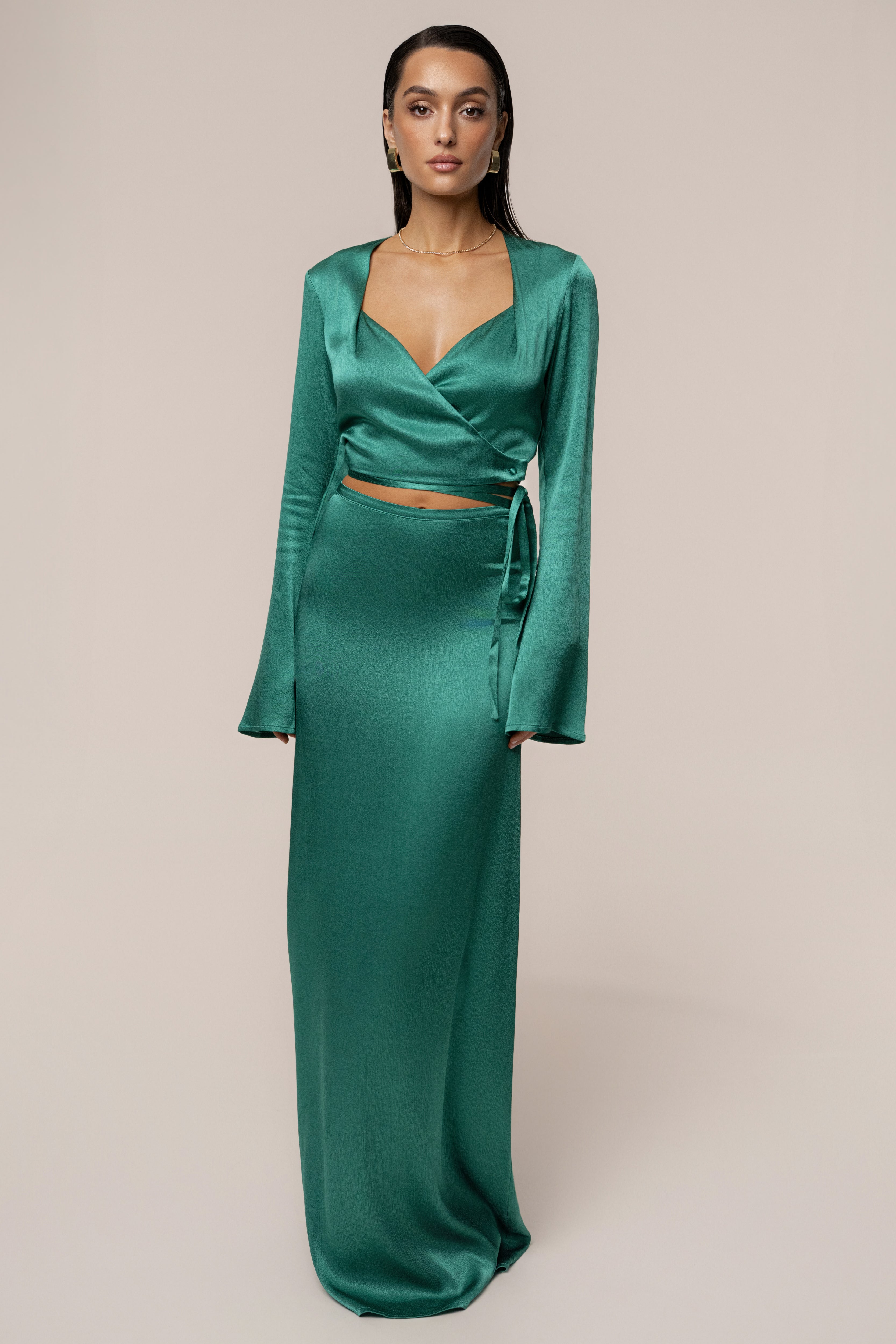 Green Golden Eve Skirt Set