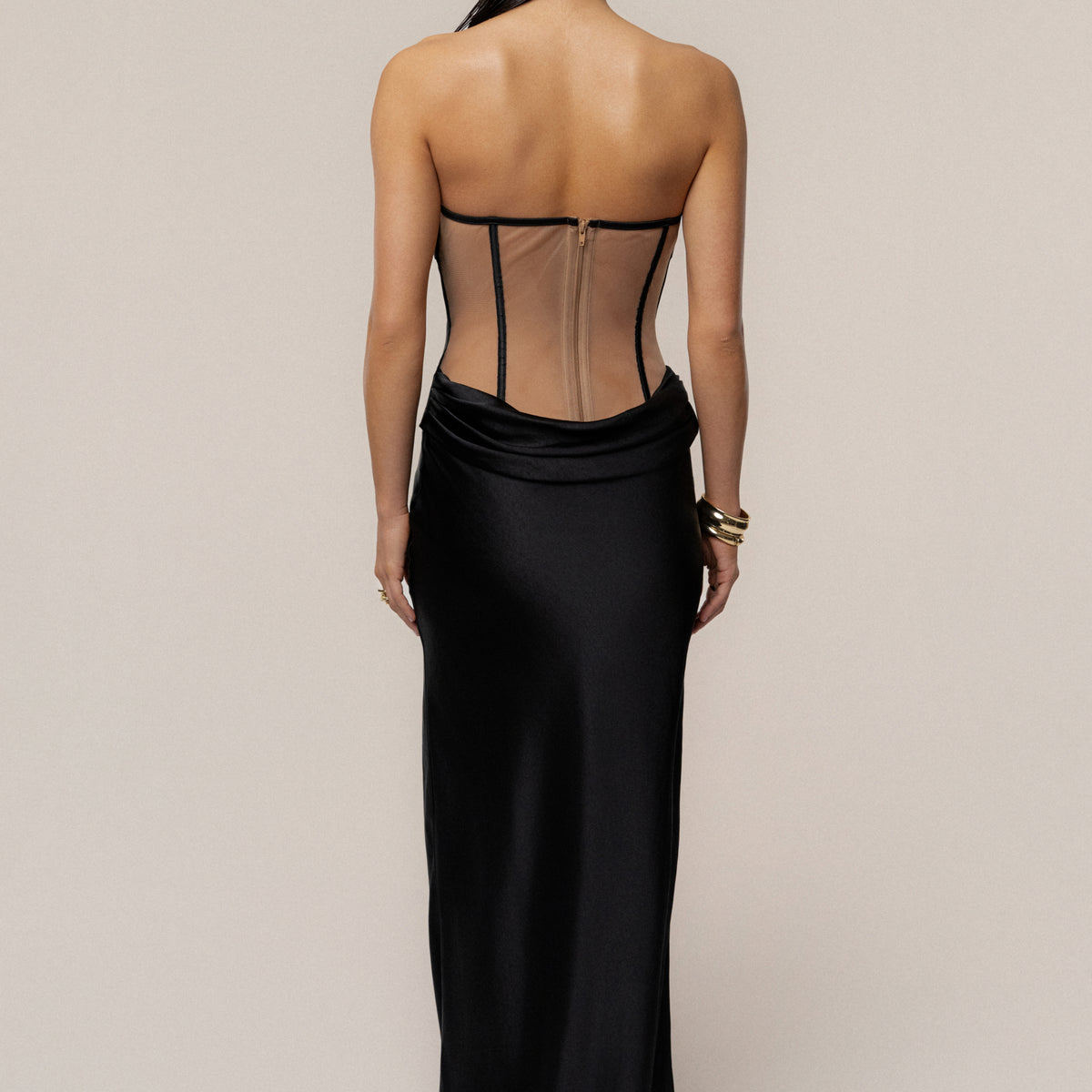 Jluxlabel Women's Regal Rising Satin Maxi Dress - Black