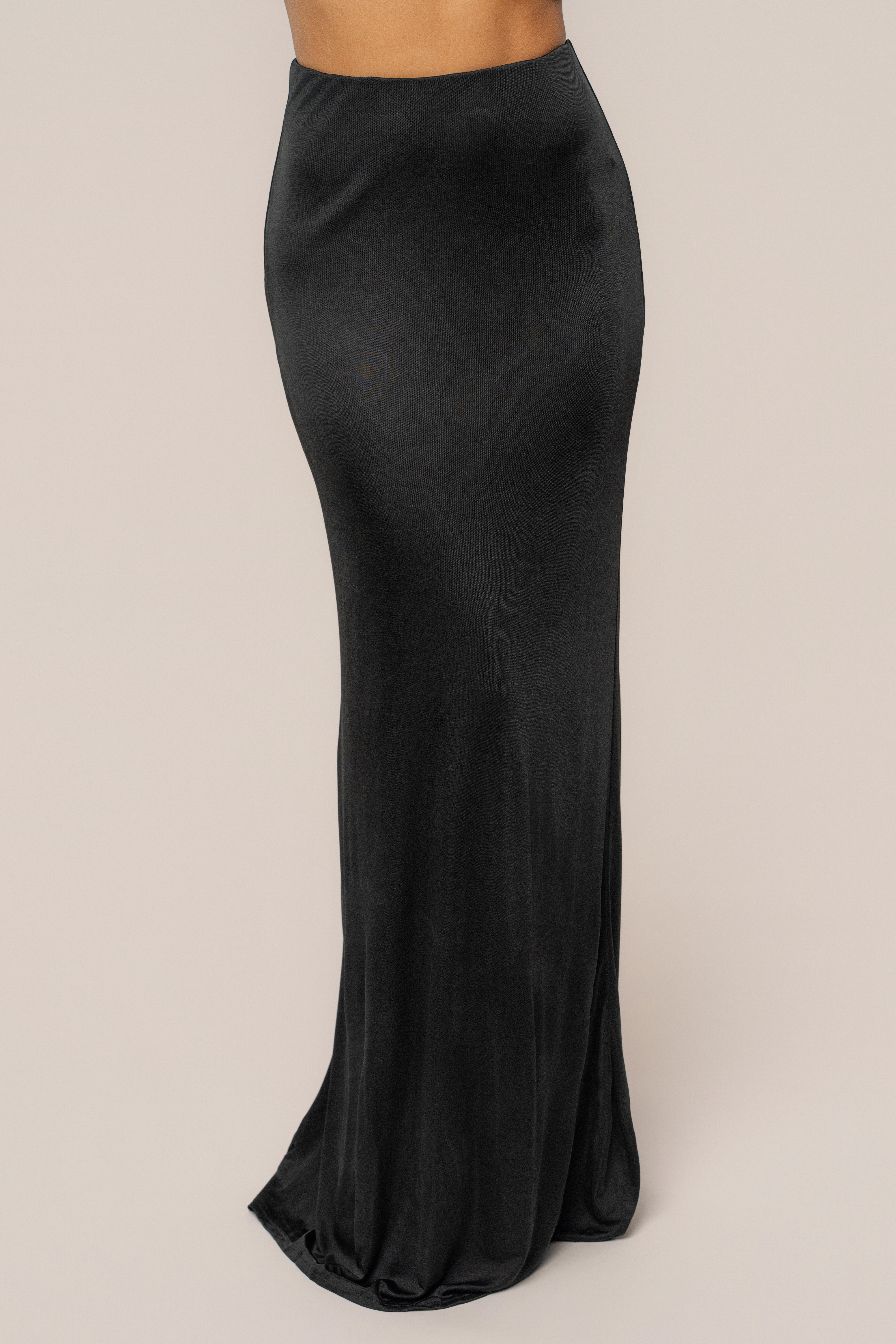 Black Ultra High Waist Maxi Skirt