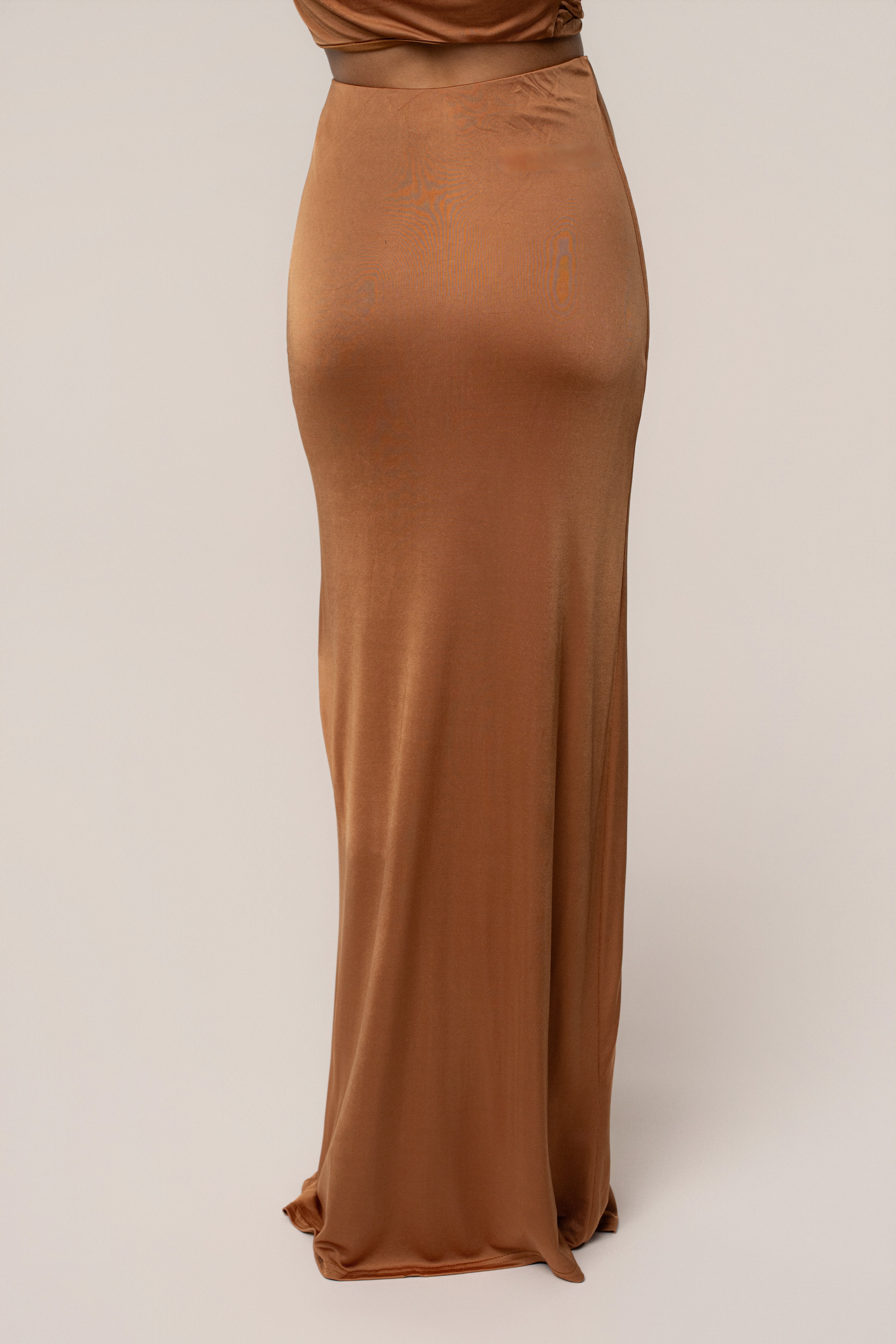 Copper Ultra High Waist Maxi Skirt