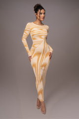 Yellow Larisa Maxi Dress - JLUXLABEL
