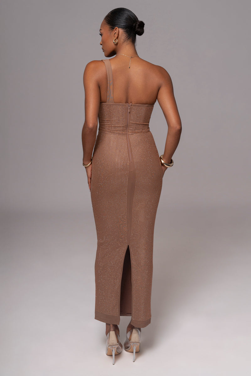 Pecan Hot Fix Krishna Maxi Dress