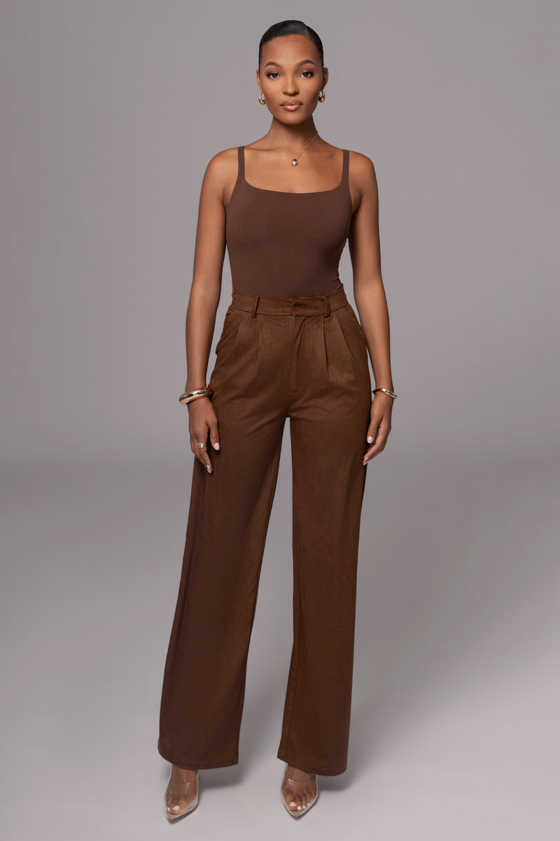 Chocolate Classic High Rise Trousers