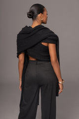 Black Classic High Rise Trousers