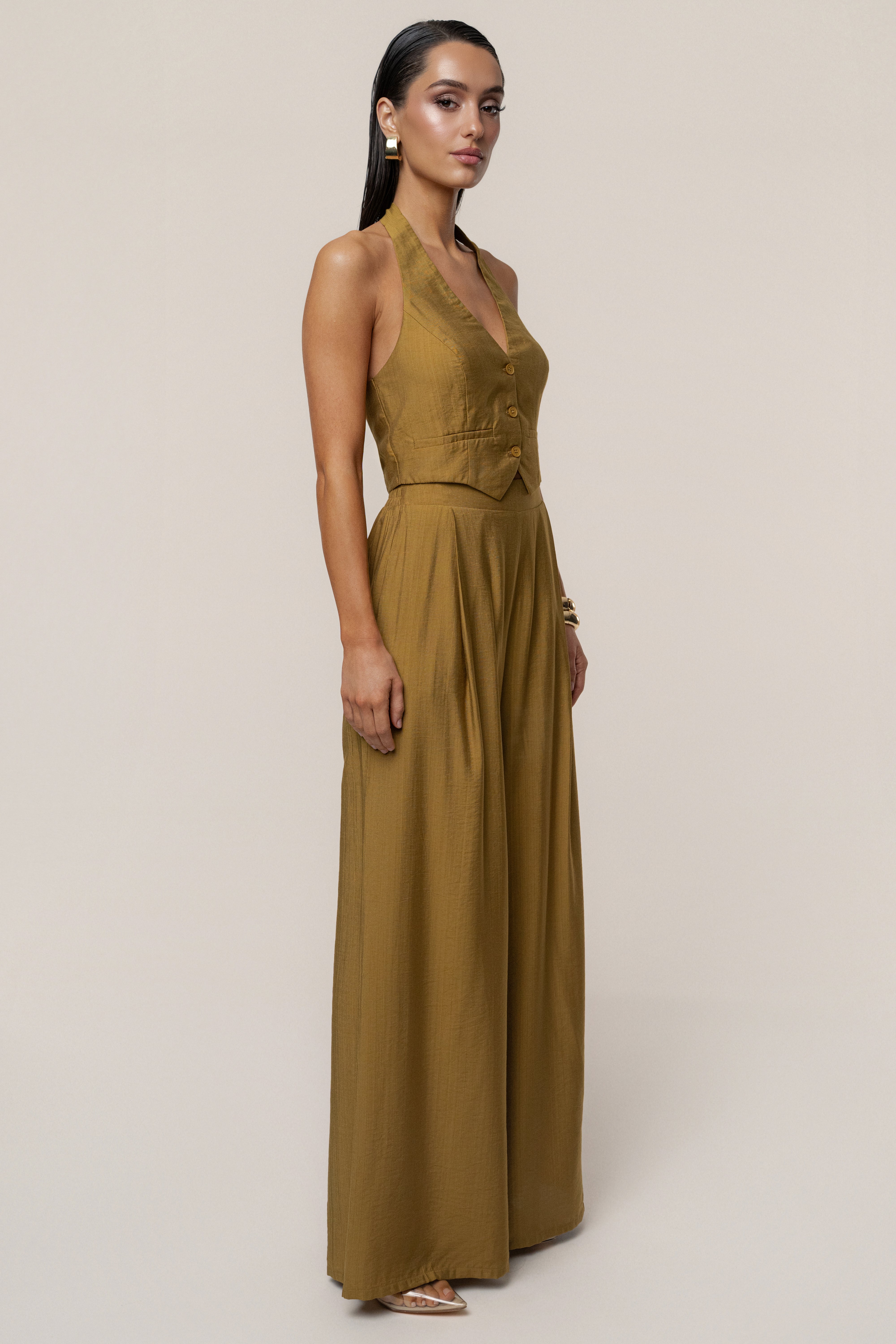 Olive Tropical Daze Pant Set