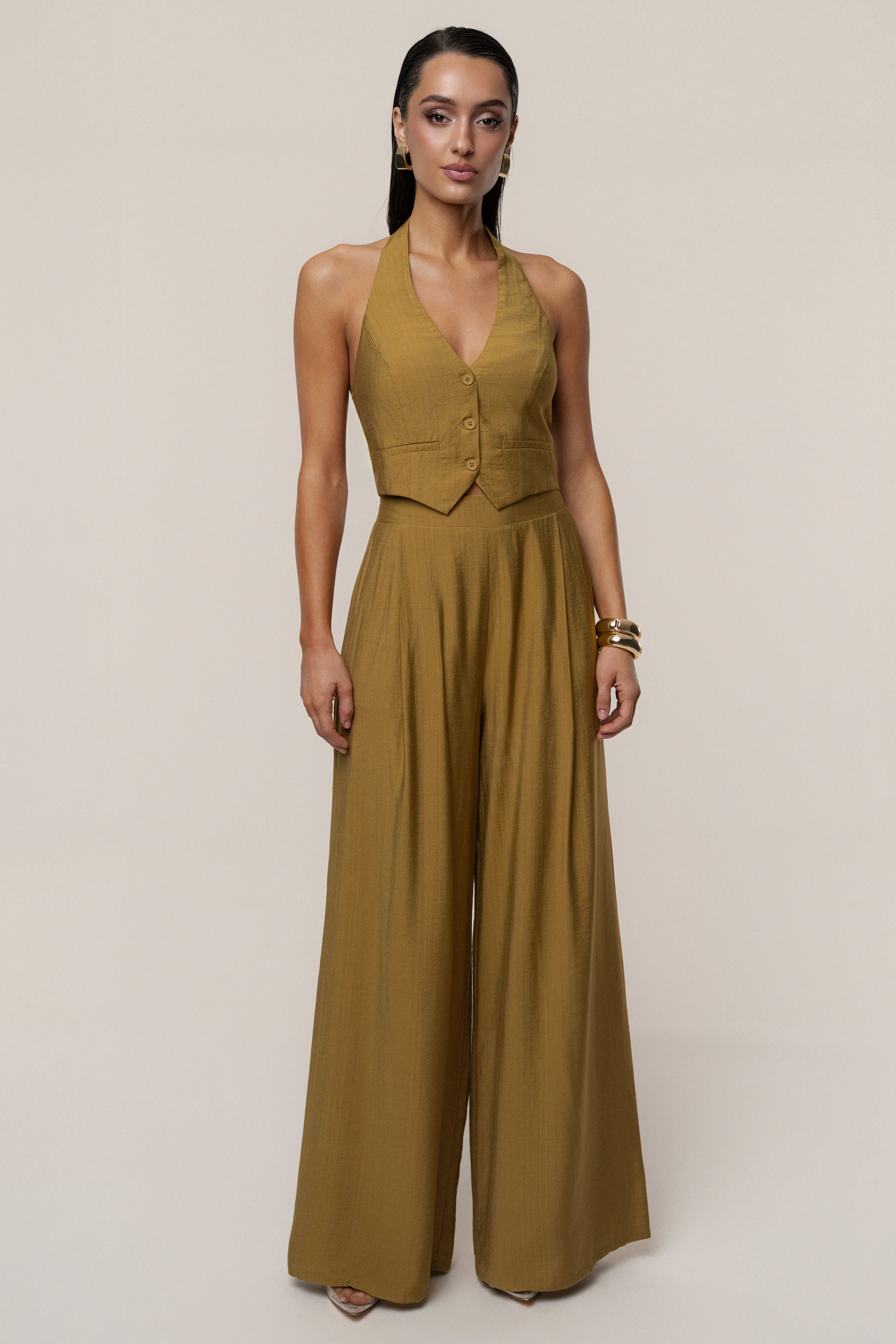 Olive Tropical Daze Pant Set