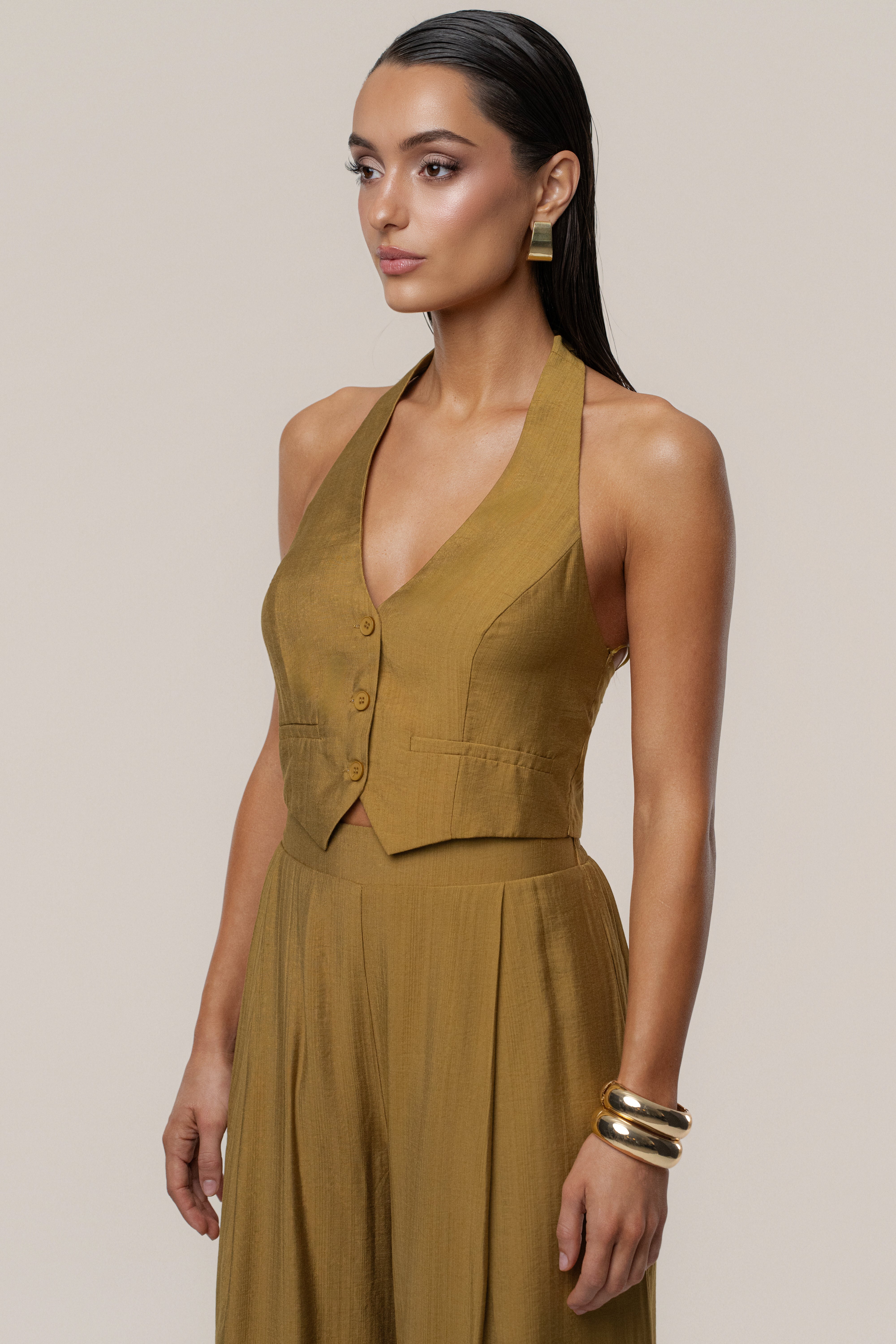 Olive Tropical Daze Pant Set