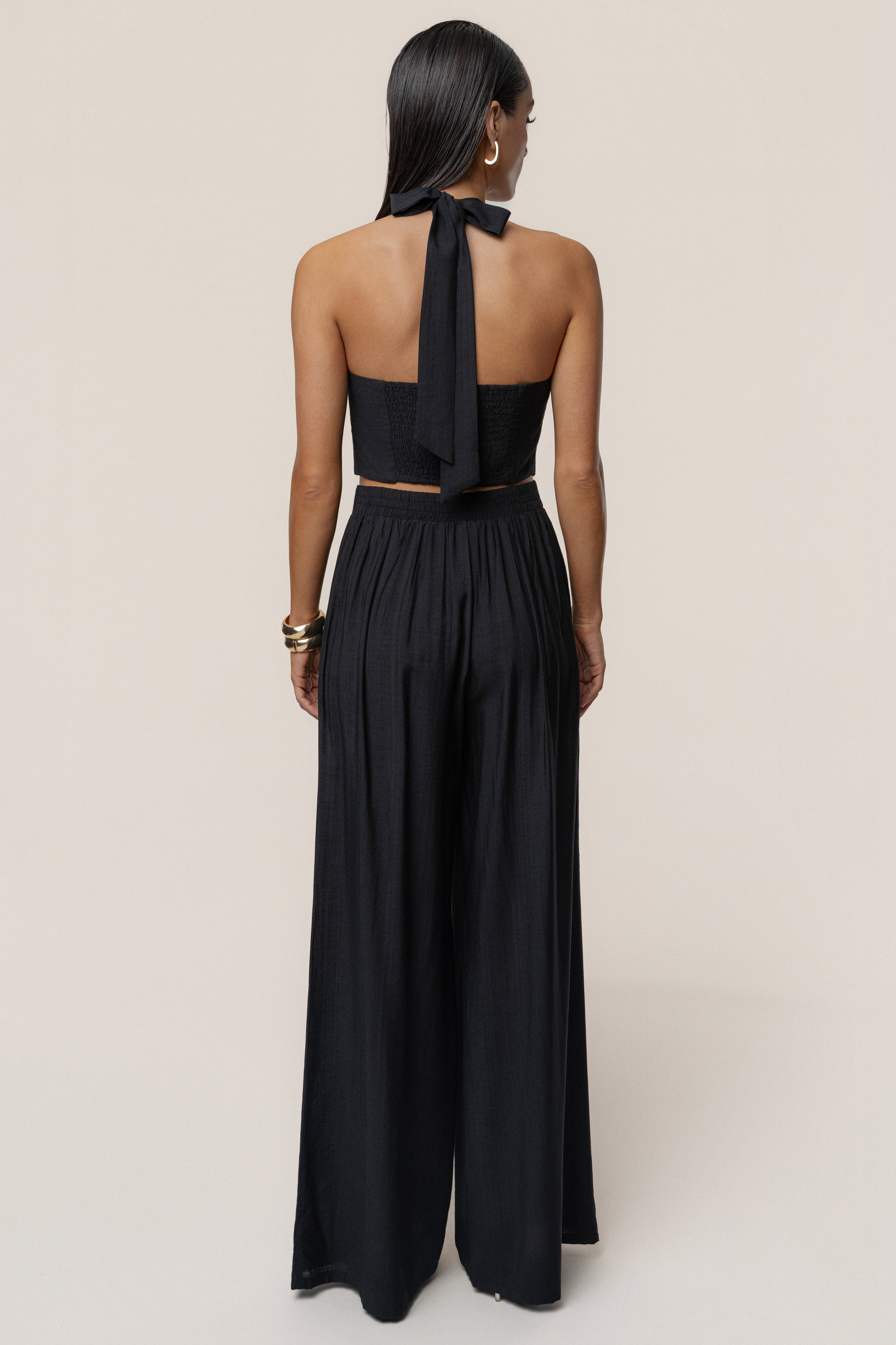 Black Tropical Daze Pant Set