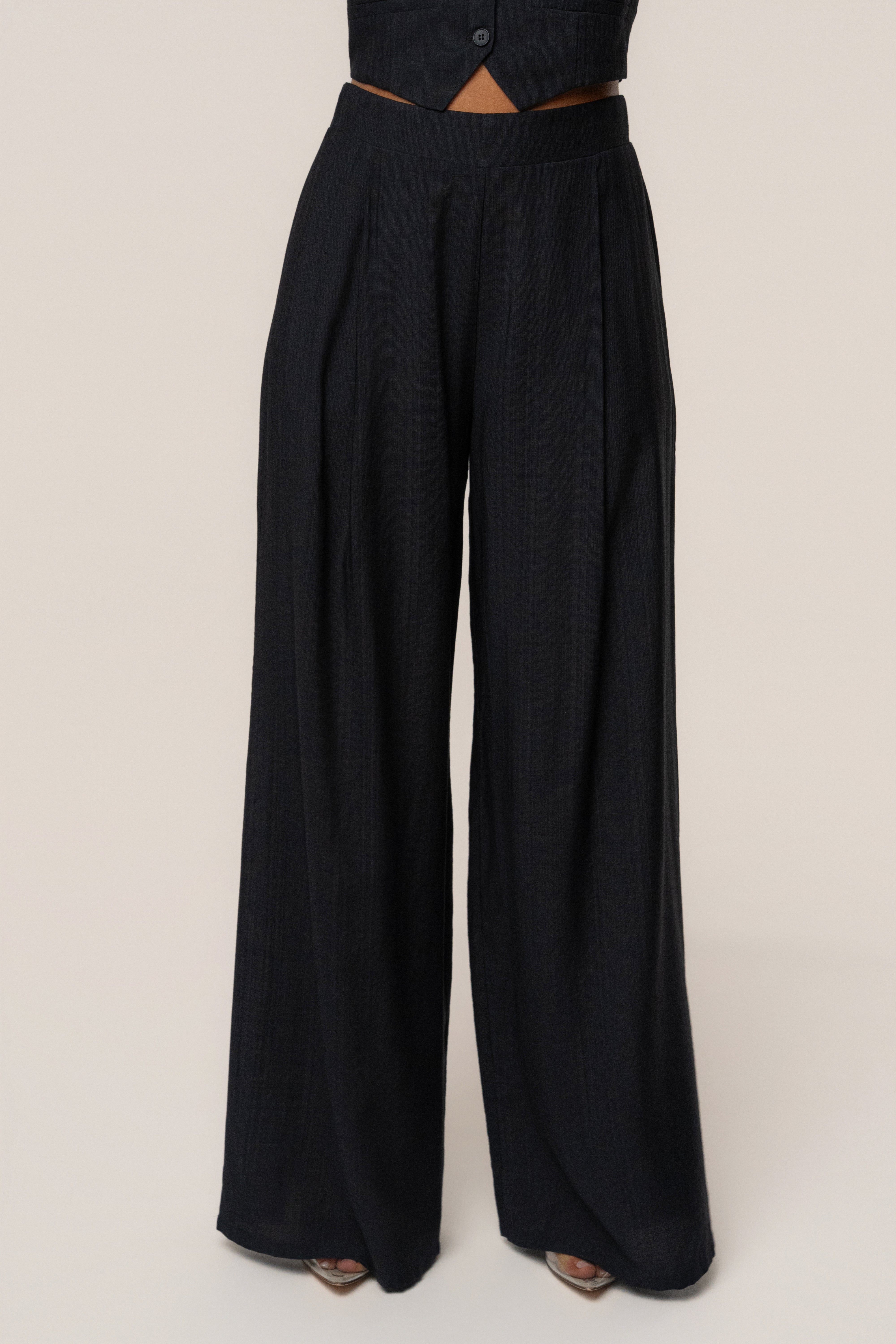 Black Tropical Daze Pant Set