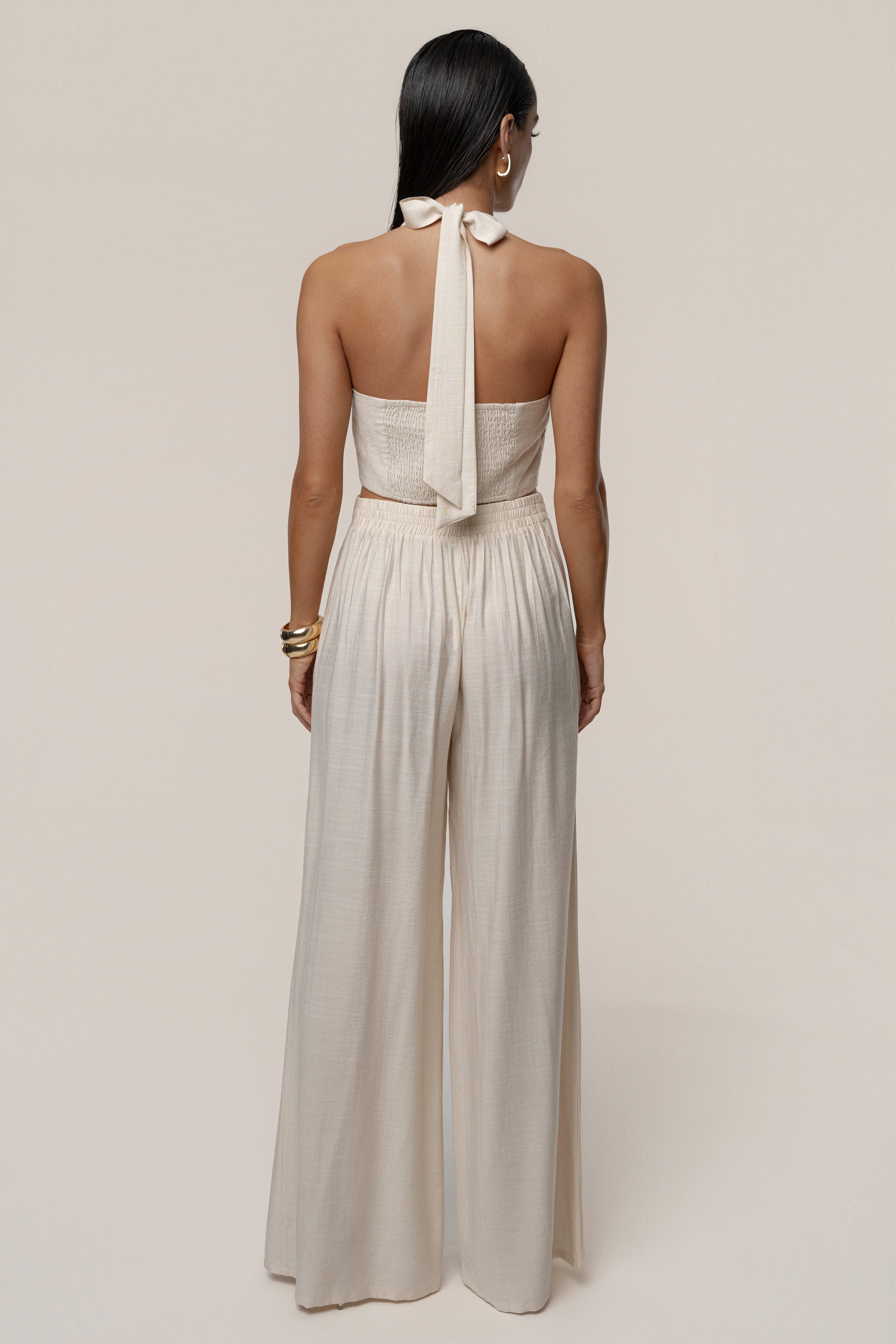 Cream Tropical Daze Pant Set