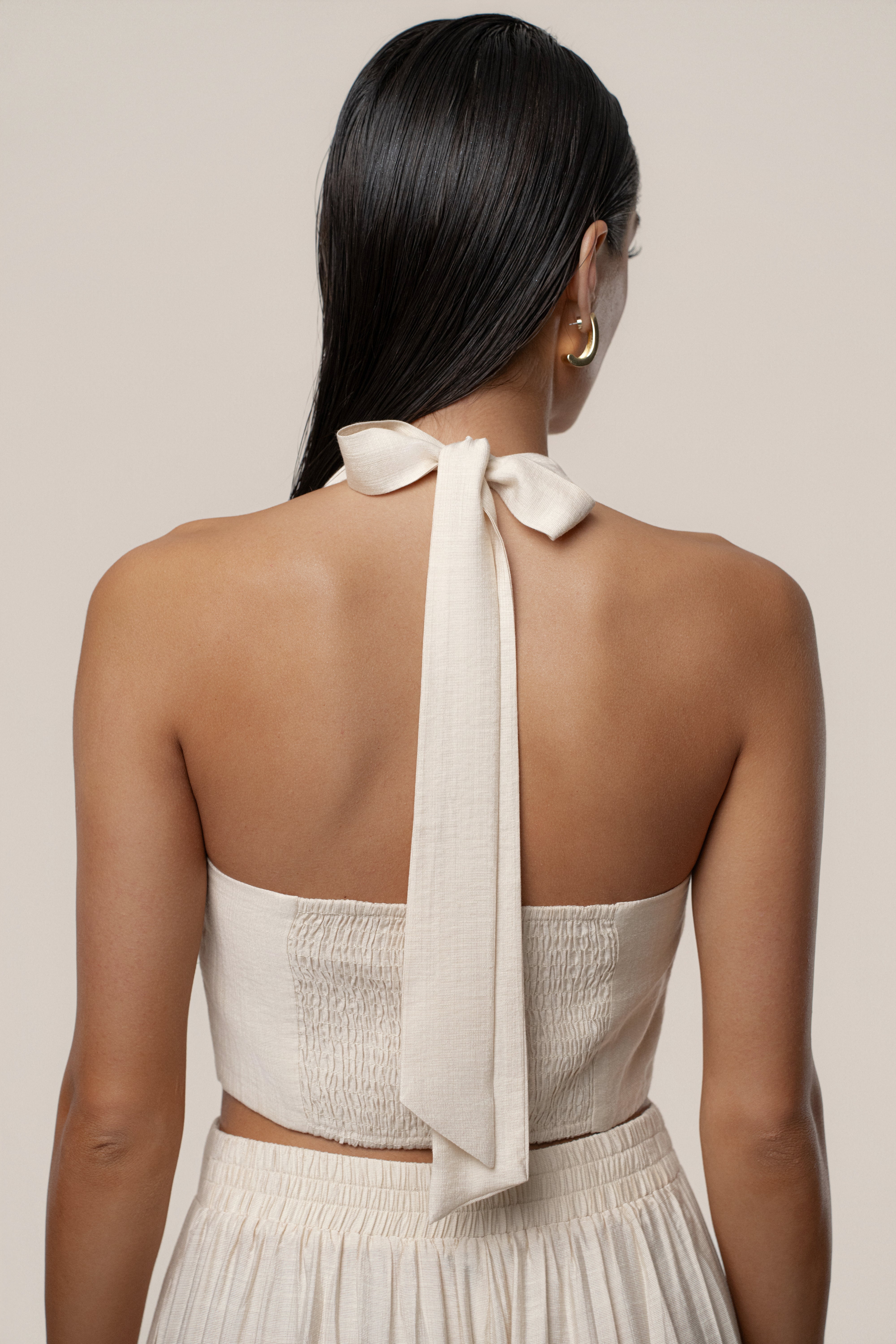 Cream Tropical Daze Pant Set