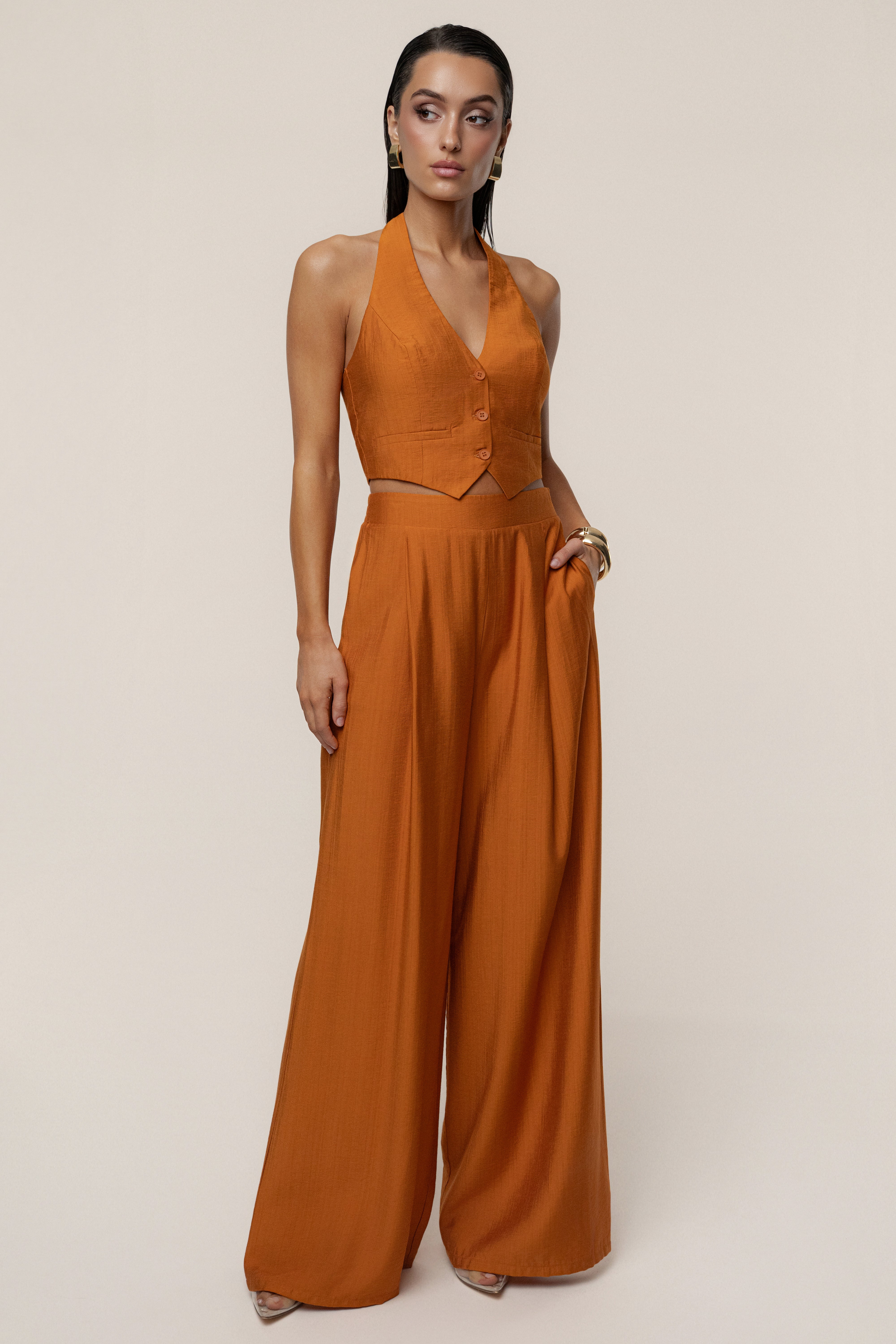 Rust Tropical Daze Pant Set | JLUXLABEL