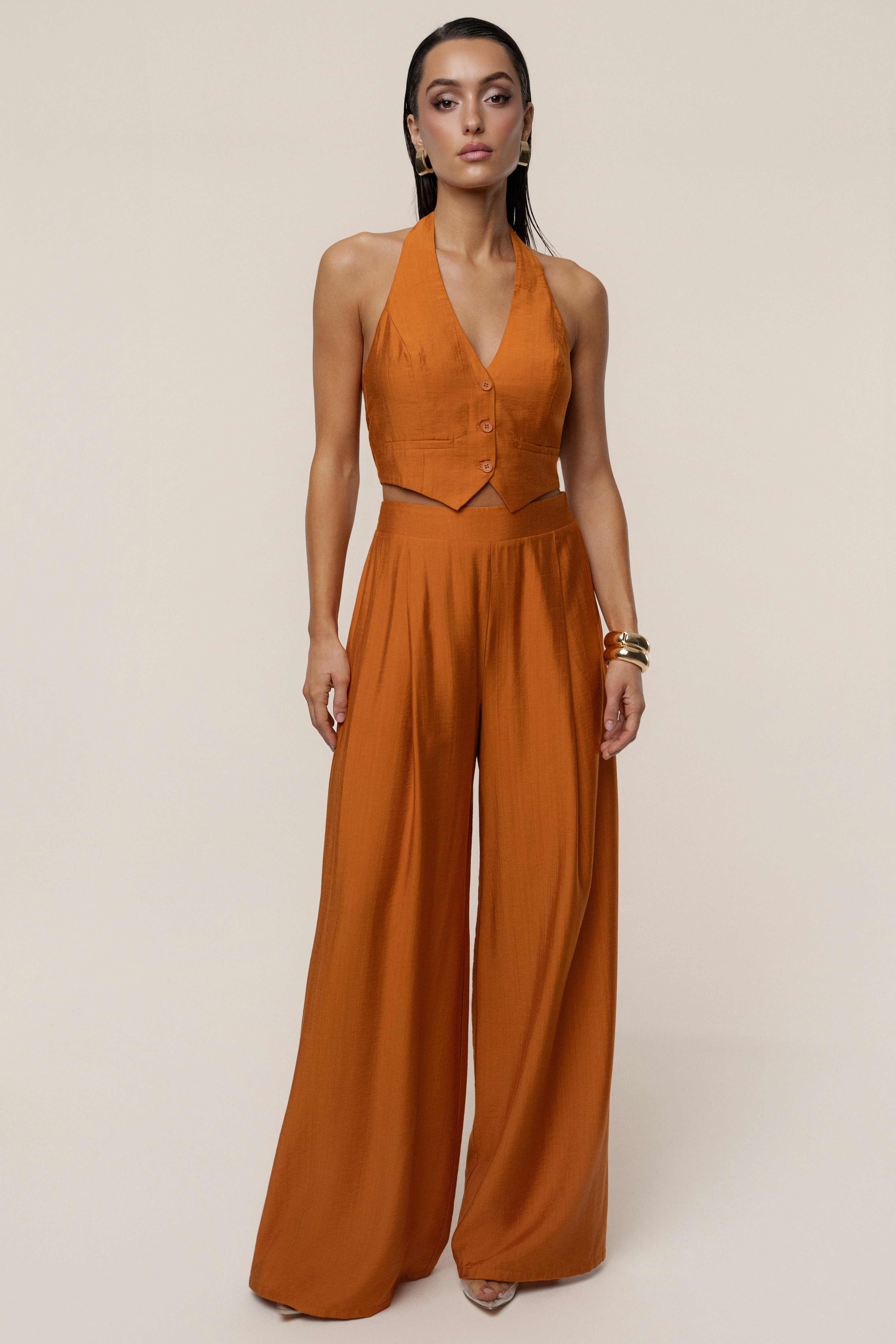 Rust Tropical Daze Pant Set | JLUXLABEL