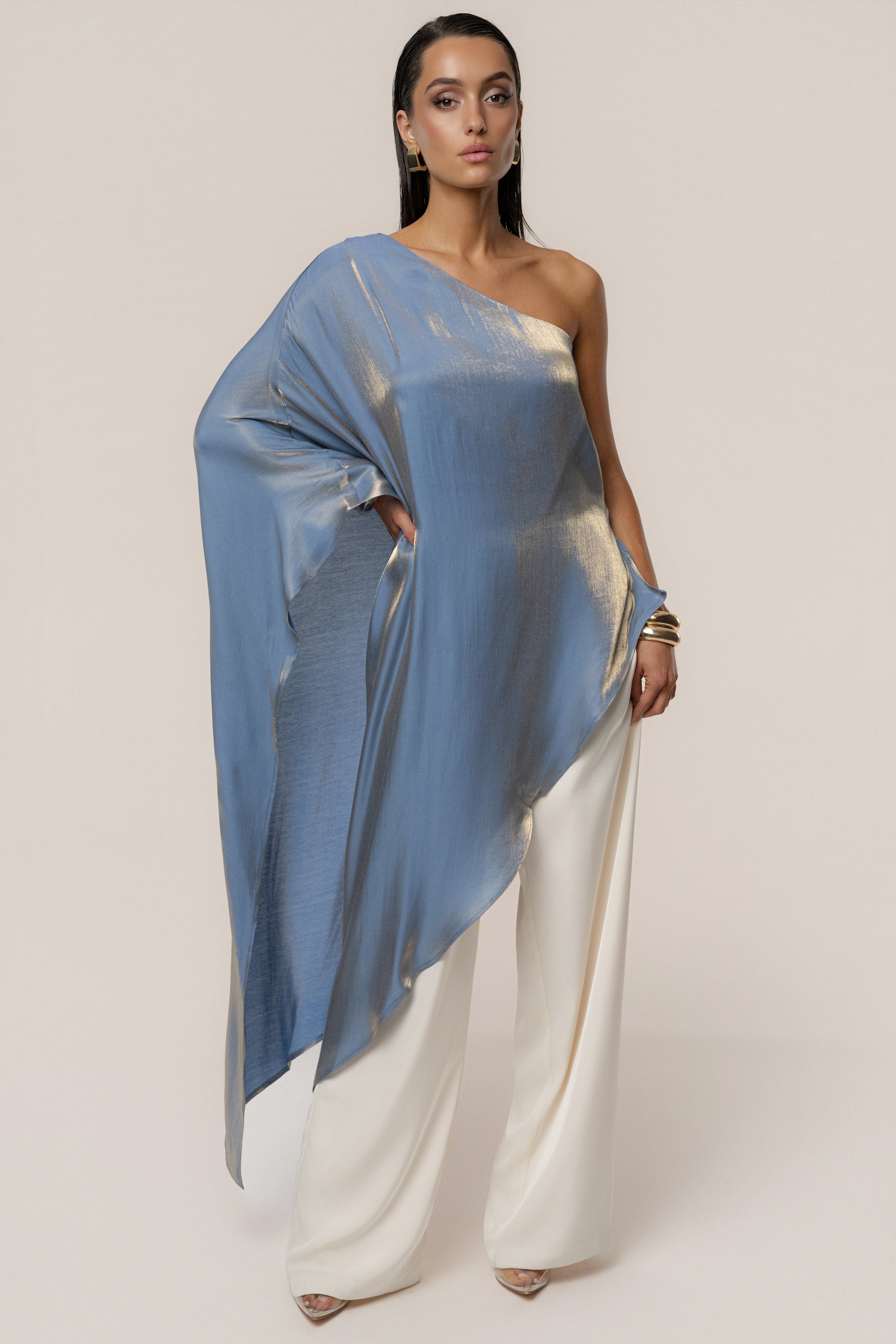 Blue Cher Iridescent Top