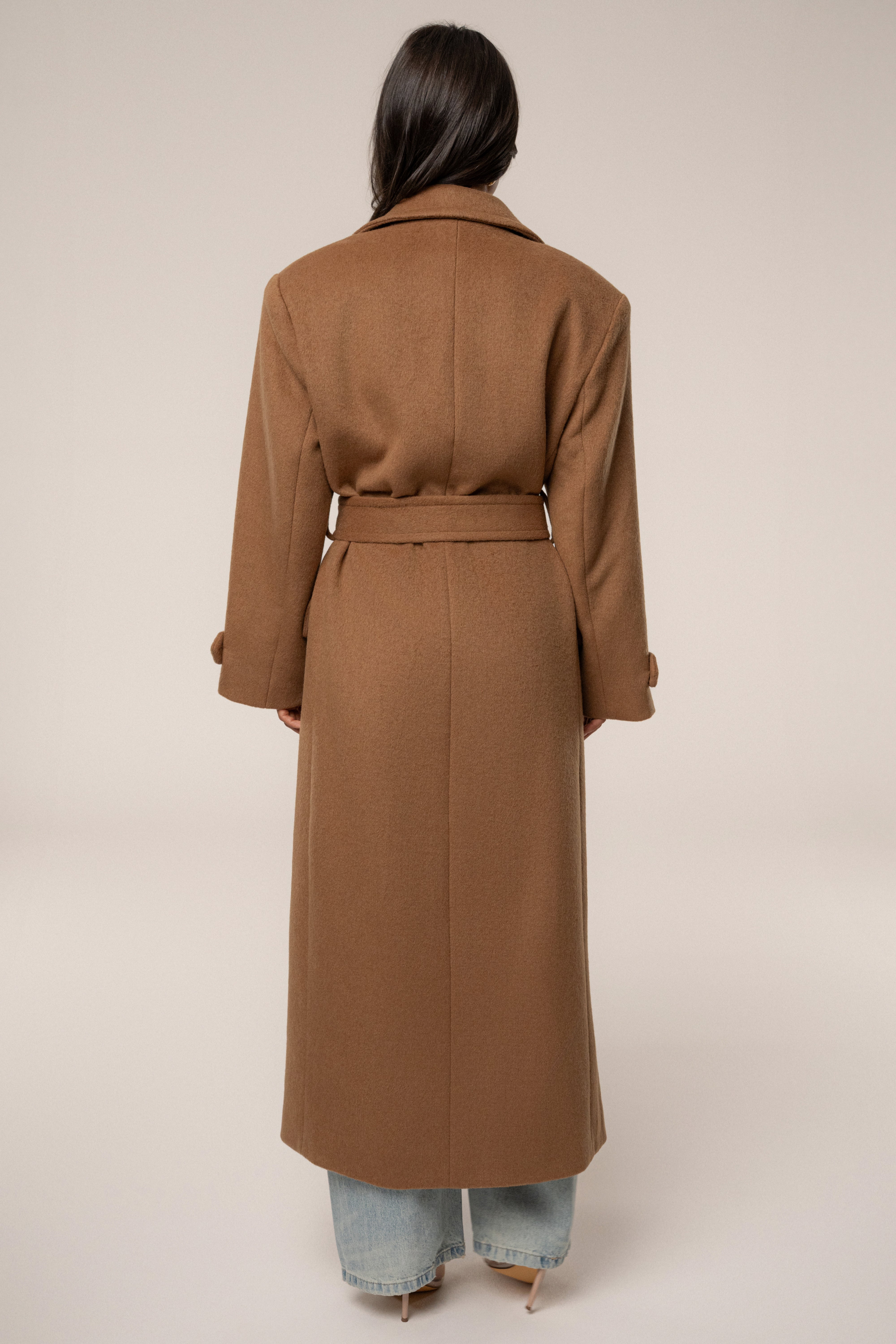 Camel Empire Longline Coat - JLUXLABEL