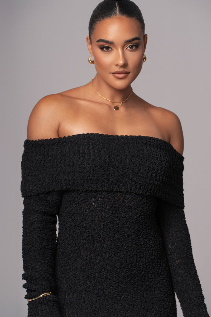 Black Olivea Knit Maxi Dress