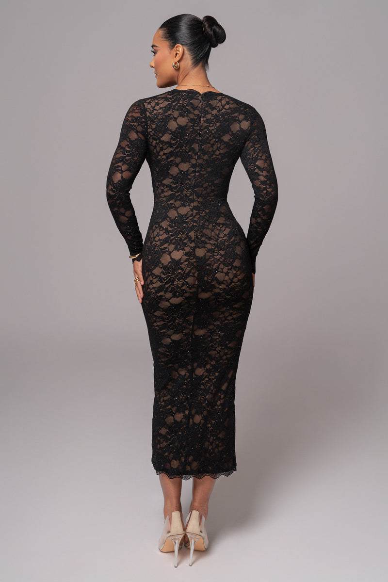 Black Canada Lace Maxi Dress