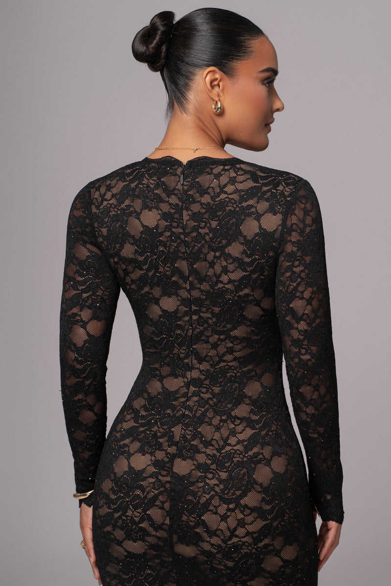 Black Canada Lace Maxi Dress